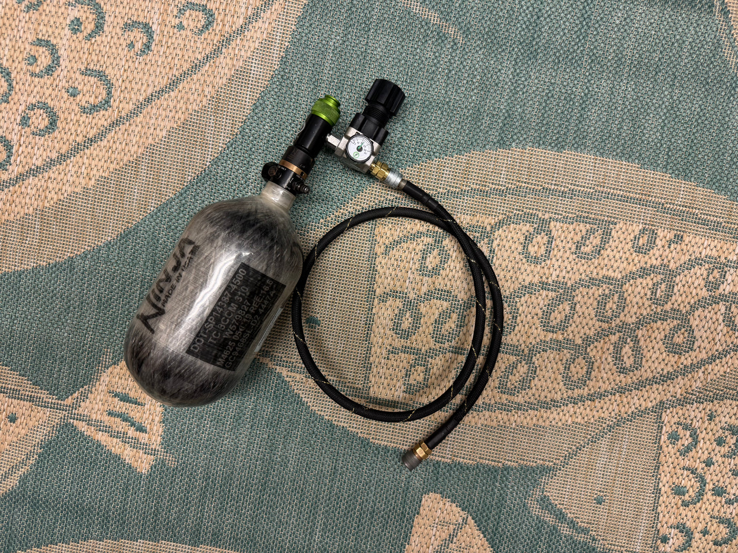 Carbon 68/4500 HPA Airtank with SLP regulator and line