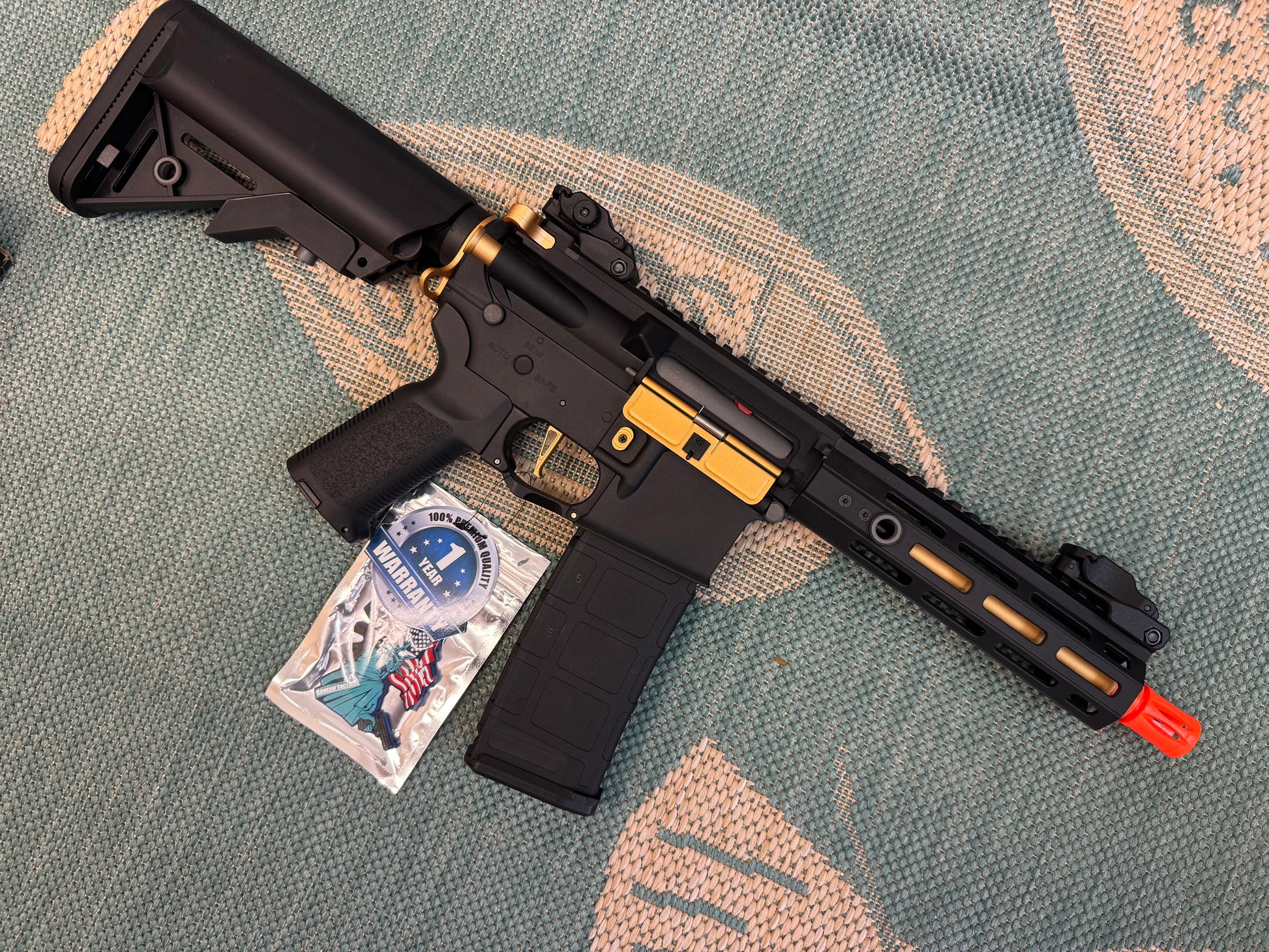 Lancer Tactical CORE Series GEN 2 Hellion M-LOK 7" Gold Airsoft AEG Rifle