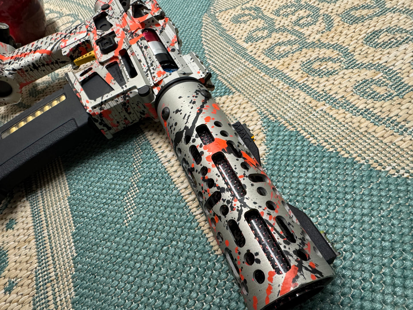 KA Tech MAC Polarstar F2 AR7 LE MSG/ESG HPA M4 splatter Cerakoted orange/black