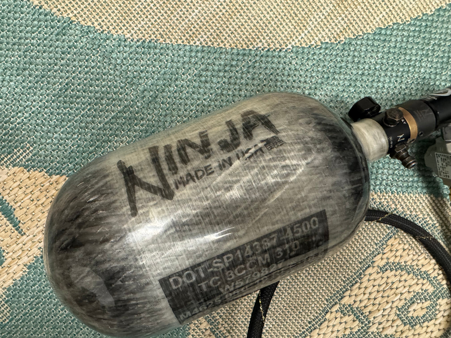 Carbon 68/4500 HPA Airtank with SLP regulator and line