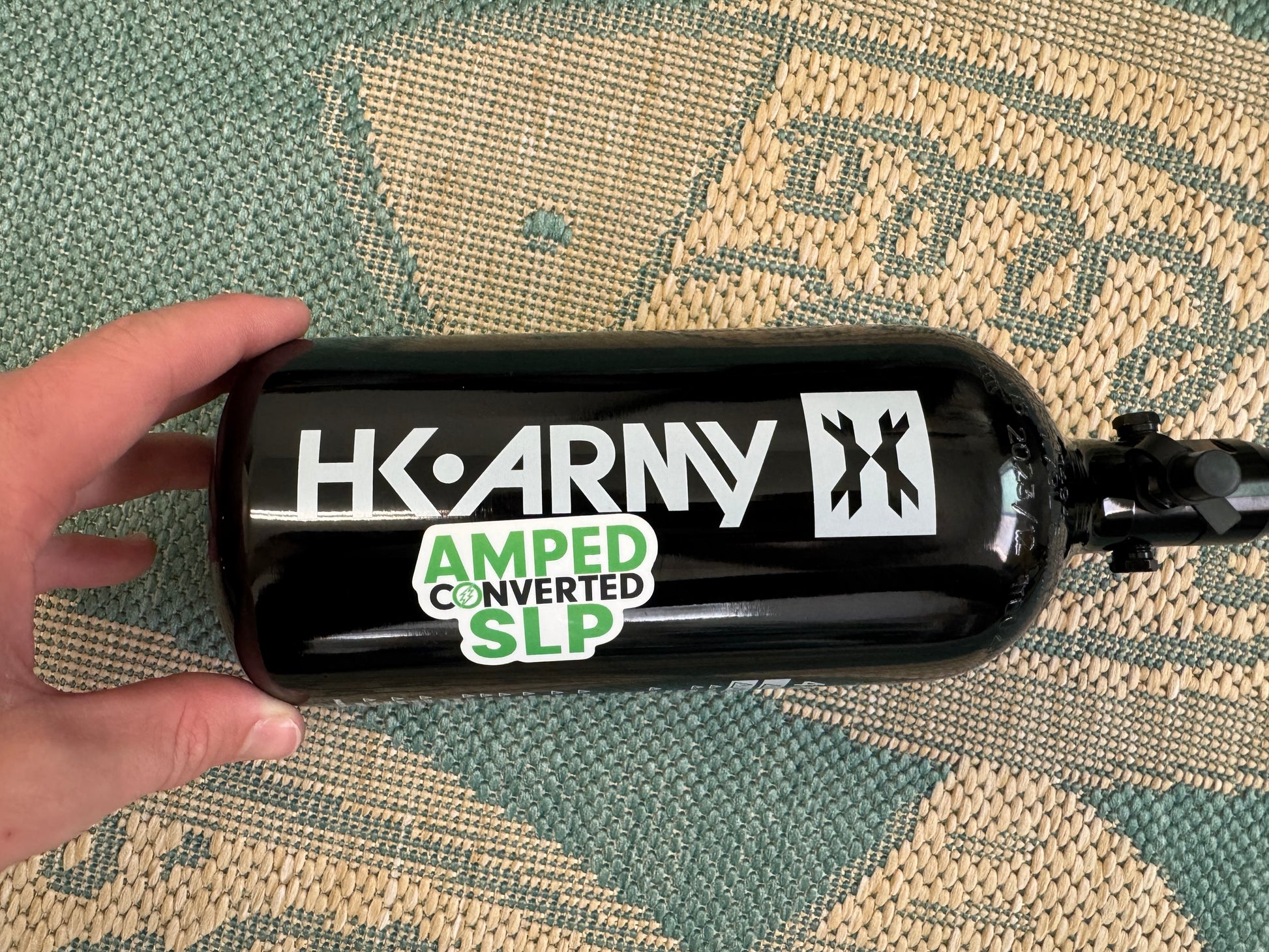 HK Army 48/3000 Black Aluminum Tank with Regulator Adjusted to Low Output