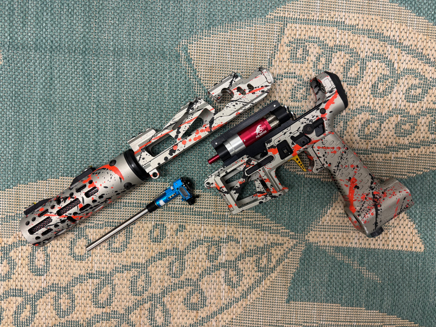KA Tech MAC Polarstar F2 AR7 LE MSG/ESG HPA M4 splatter Cerakoted orange/black