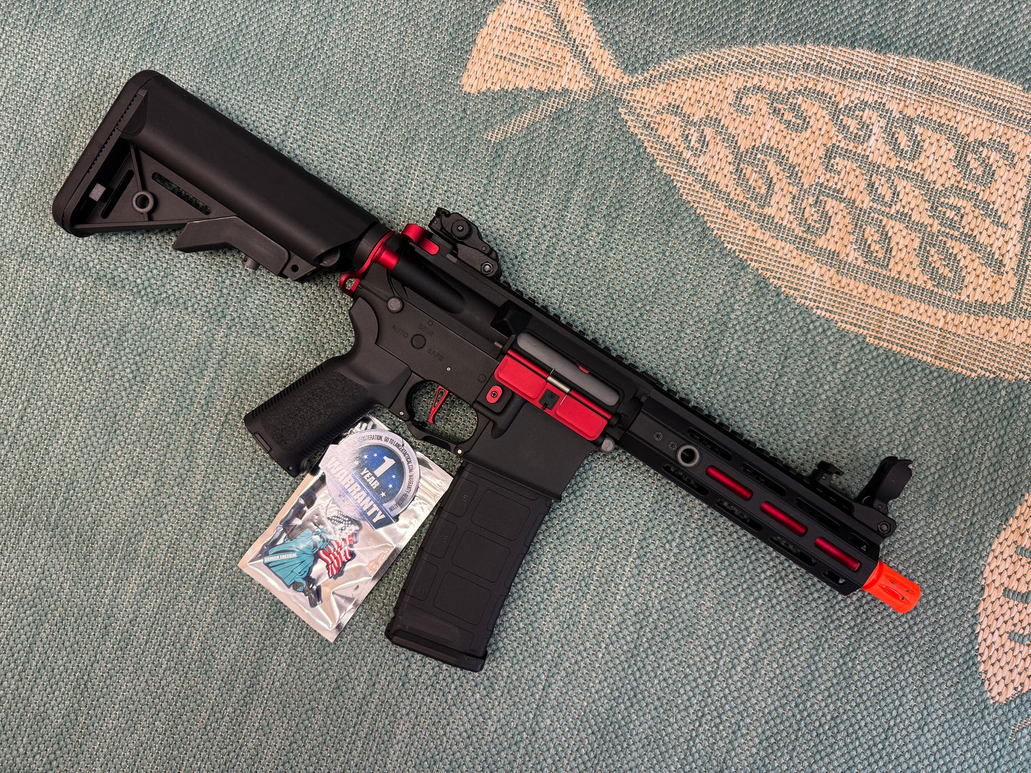 Lancer Tactical CORE Series GEN 2 Hellion M-LOK 7" Red Airsoft AEG Rifle