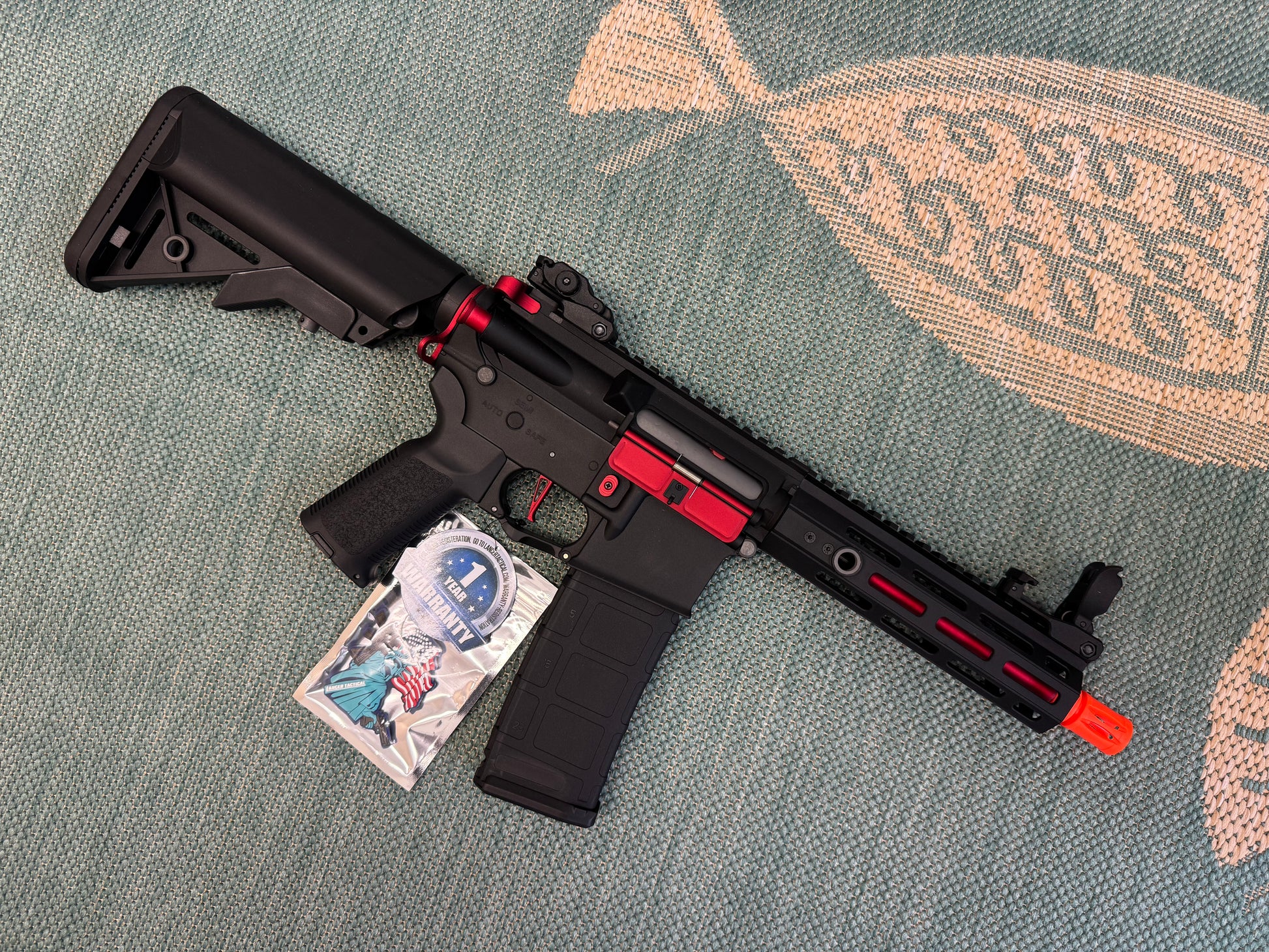 Lancer Tactical CORE Series GEN 2 Hellion M-LOK 7" Red Airsoft AEG Rifle