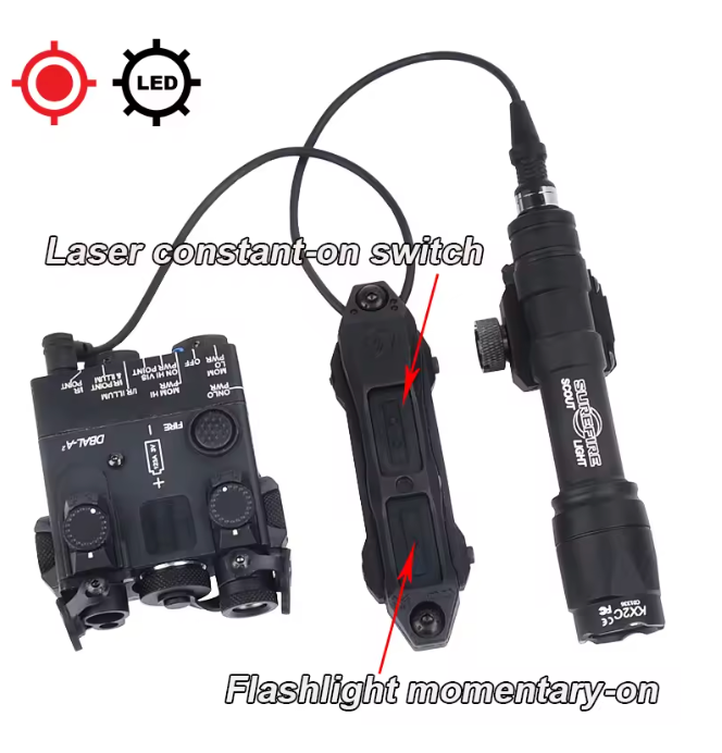 DBALL & SureFire Red Green Blue IR Laser Flashlight