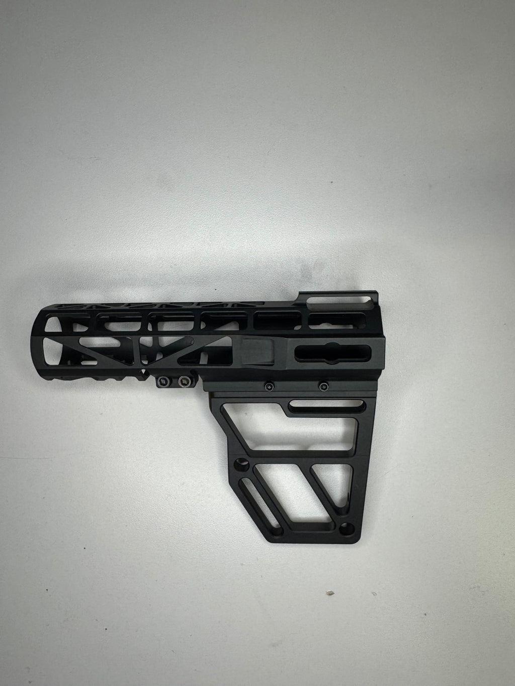Skeletonized Pistol Brace Stabilizer (Black Anodized Aluminum)