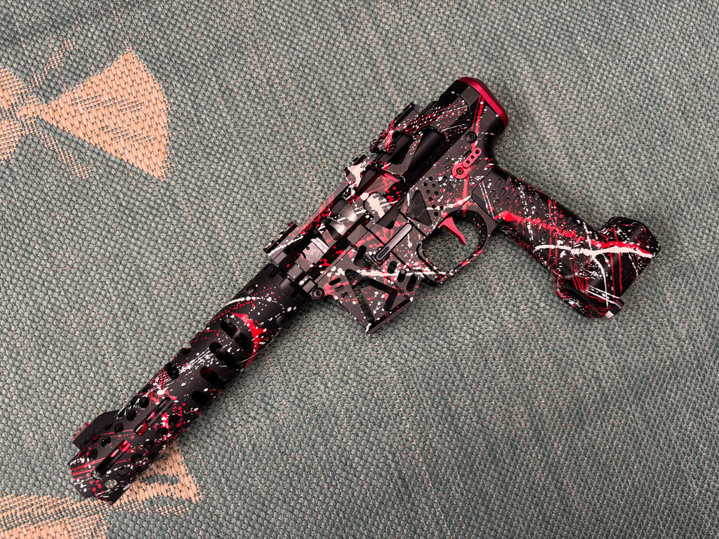 KA Tech MAC Polarstar F2 AR7 V MSG/ESG HPA M4 splatter Cerakoted red/white