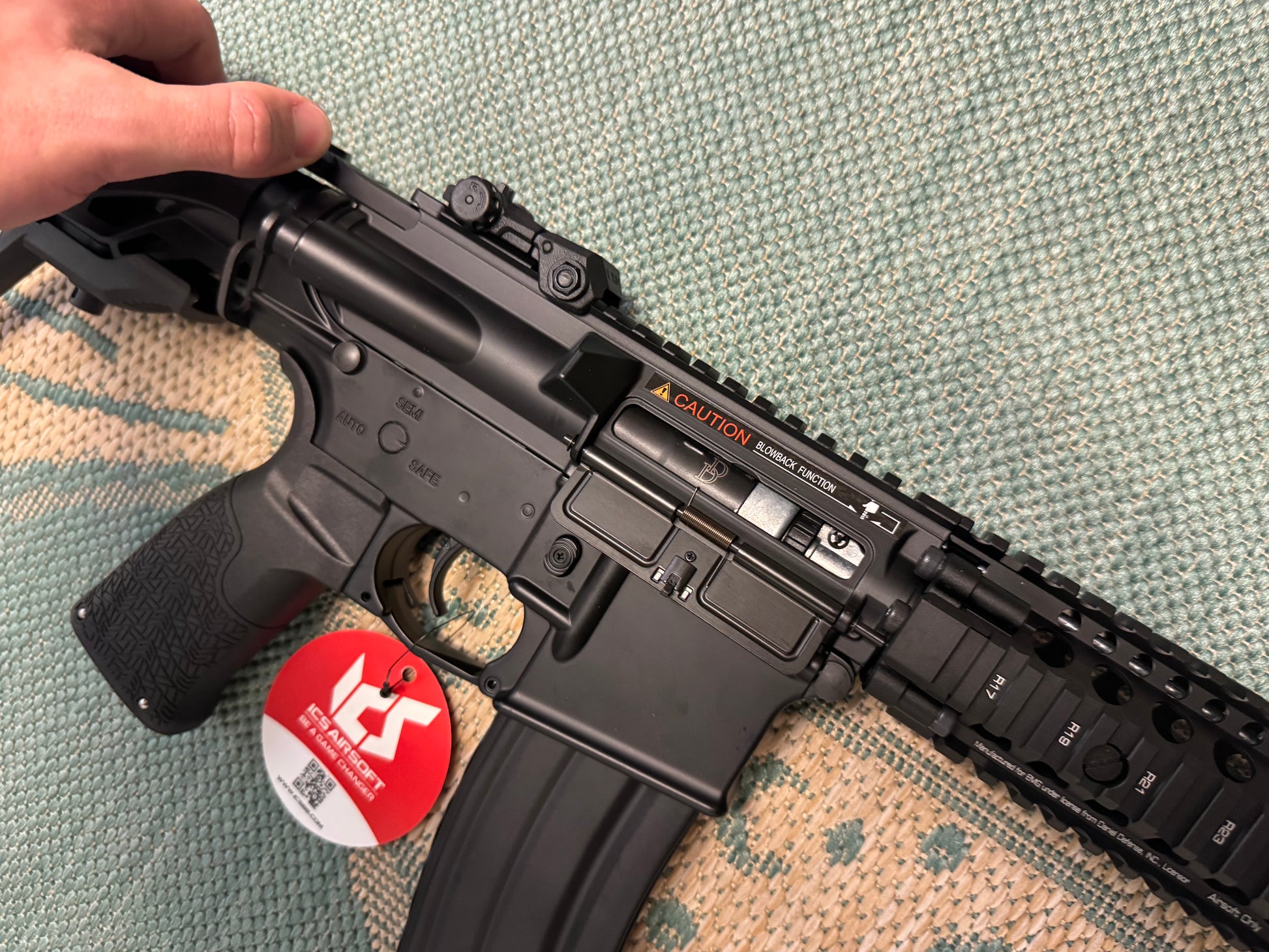 EMG / Daniel Defense Licensed DDMK18 Airsoft EBB AEG Rifle w/ S3 Electronic Trigger by ICS 350 FPS