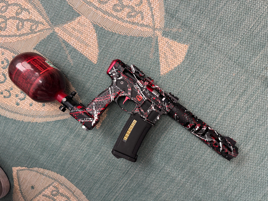 KA Tech MAC Polarstar F2 AR7 V MSG/ESG HPA M4 splatter Cerakoted red/white
