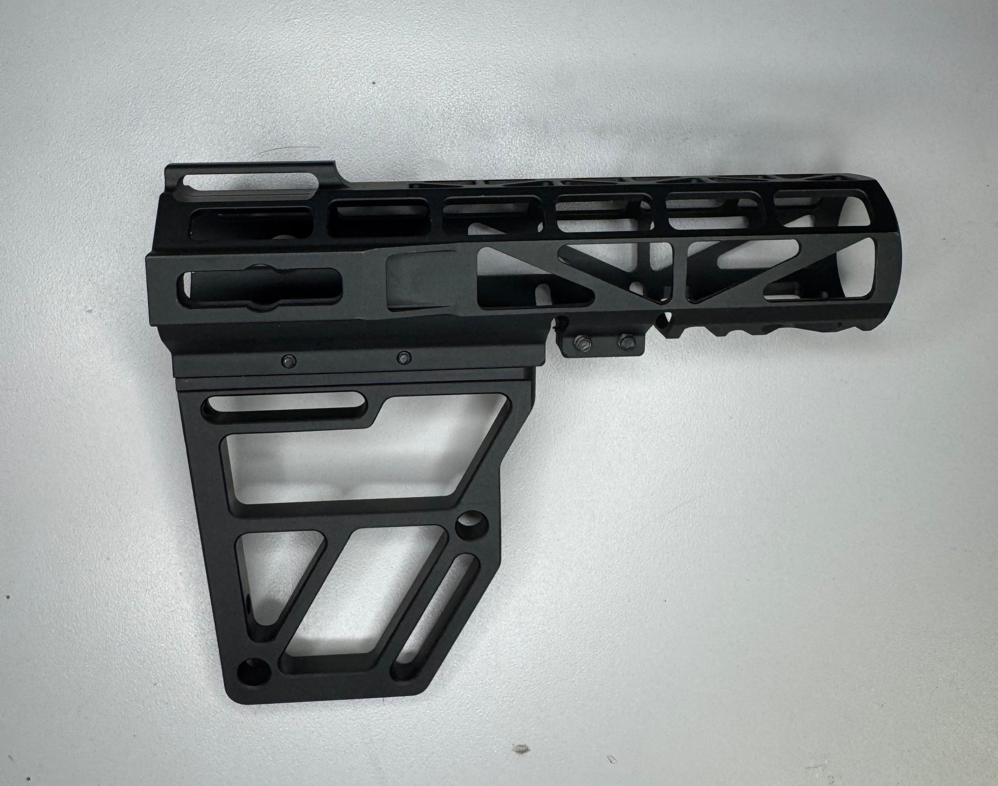 Skeletonized Pistol Brace Stabilizer (Black Anodized Aluminum)