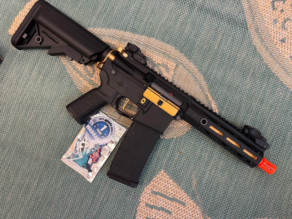Lancer Tactical CORE Series GEN 2 Hellion M-LOK 7" Gold Airsoft AEG Rifle