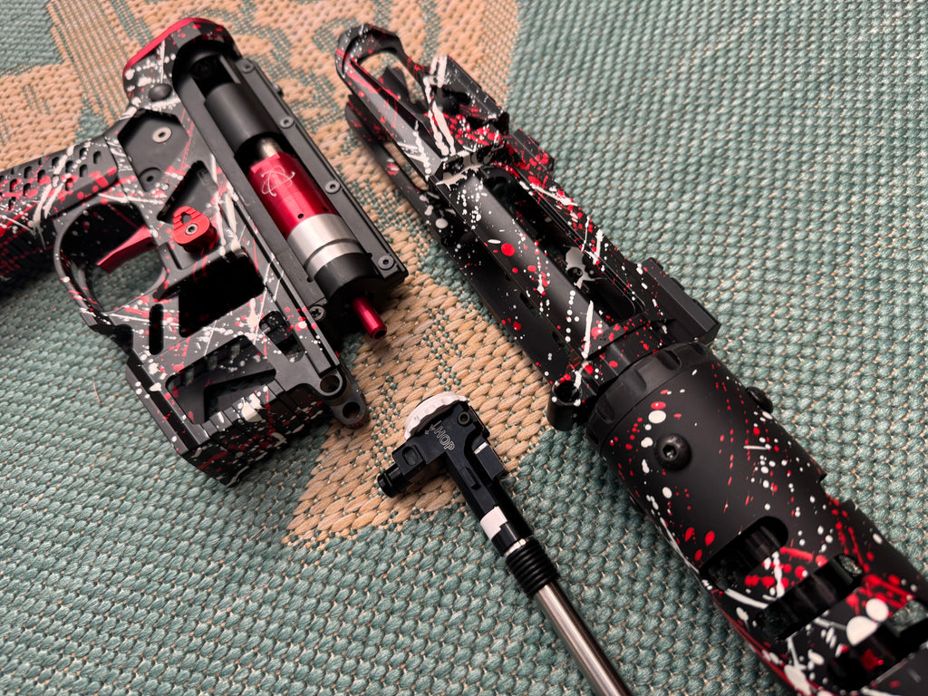 KA Tech MAC Polarstar F2 AR7 V MSG/ESG HPA M4 splatter Cerakoted red/white