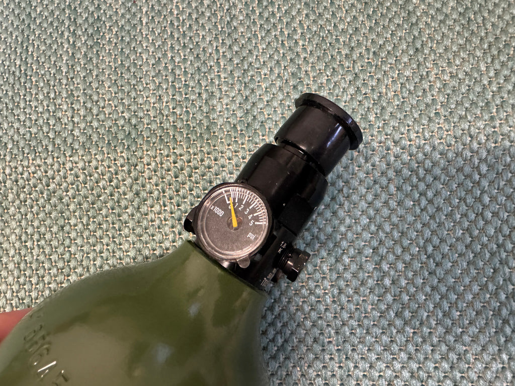 HK Army 48/3000 Olive Aluminum Tank with Regulator Adjusted to Low Output