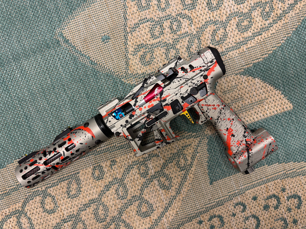 KA Tech MAC Polarstar F2 AR7 LE MSG/ESG HPA M4 splatter Cerakoted orange/black