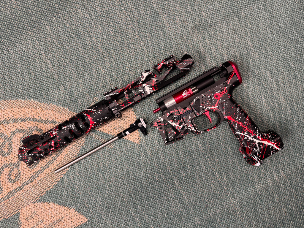 KA Tech MAC Polarstar F2 AR7 V MSG/ESG HPA M4 splatter Cerakoted red/white