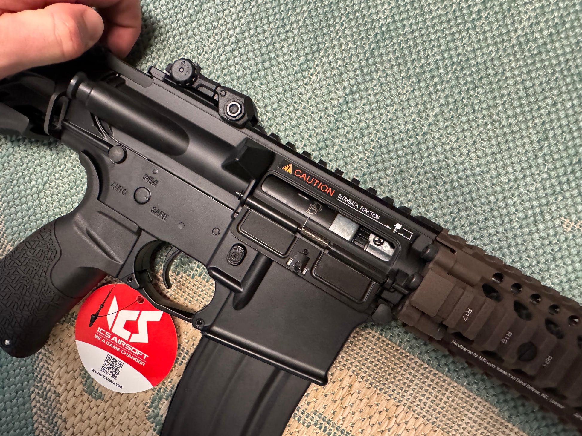 EMG / Daniel Defense Licensed DDMK18 Airsoft EBB AEG Rifle w/ S3 Electronic Trigger by ICS 350 FPS