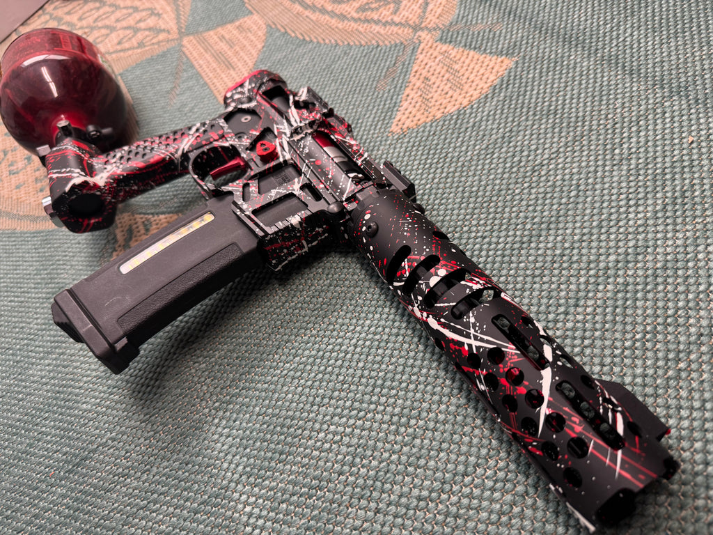 KA Tech MAC Polarstar F2 AR7 V MSG/ESG HPA M4 splatter Cerakoted red/white
