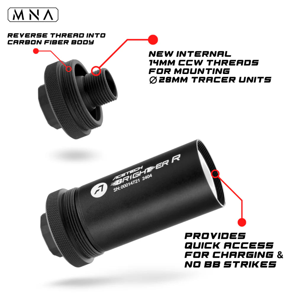 Phantom™ Carbon Fiber Airsoft Suppressor