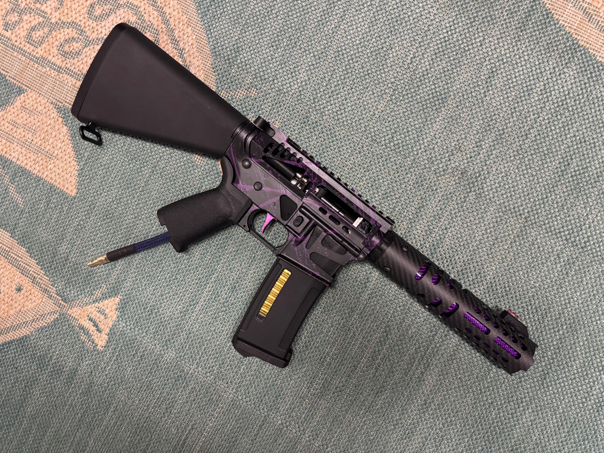 KA Tech MAC Polarstars F2 AR8 HPA M4 Stuby Type 5 Skeletonized Cerakote Splatter