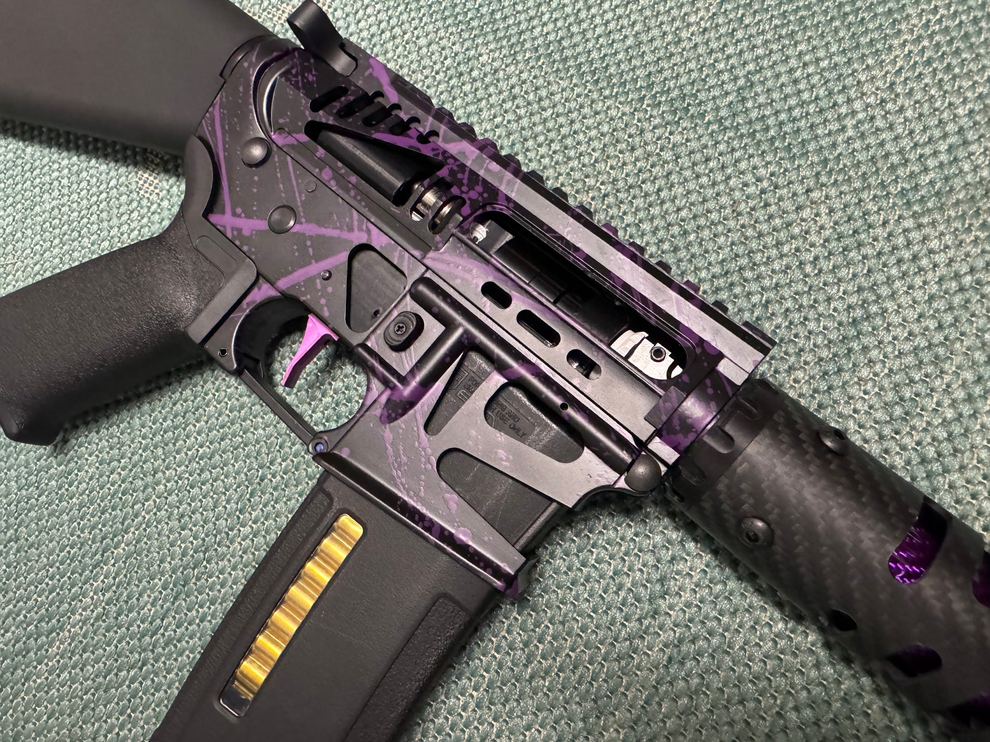KA Tech MAC Polarstars F2 AR8 HPA M4 Stuby Type 5 Skeletonized Cerakote Splatter