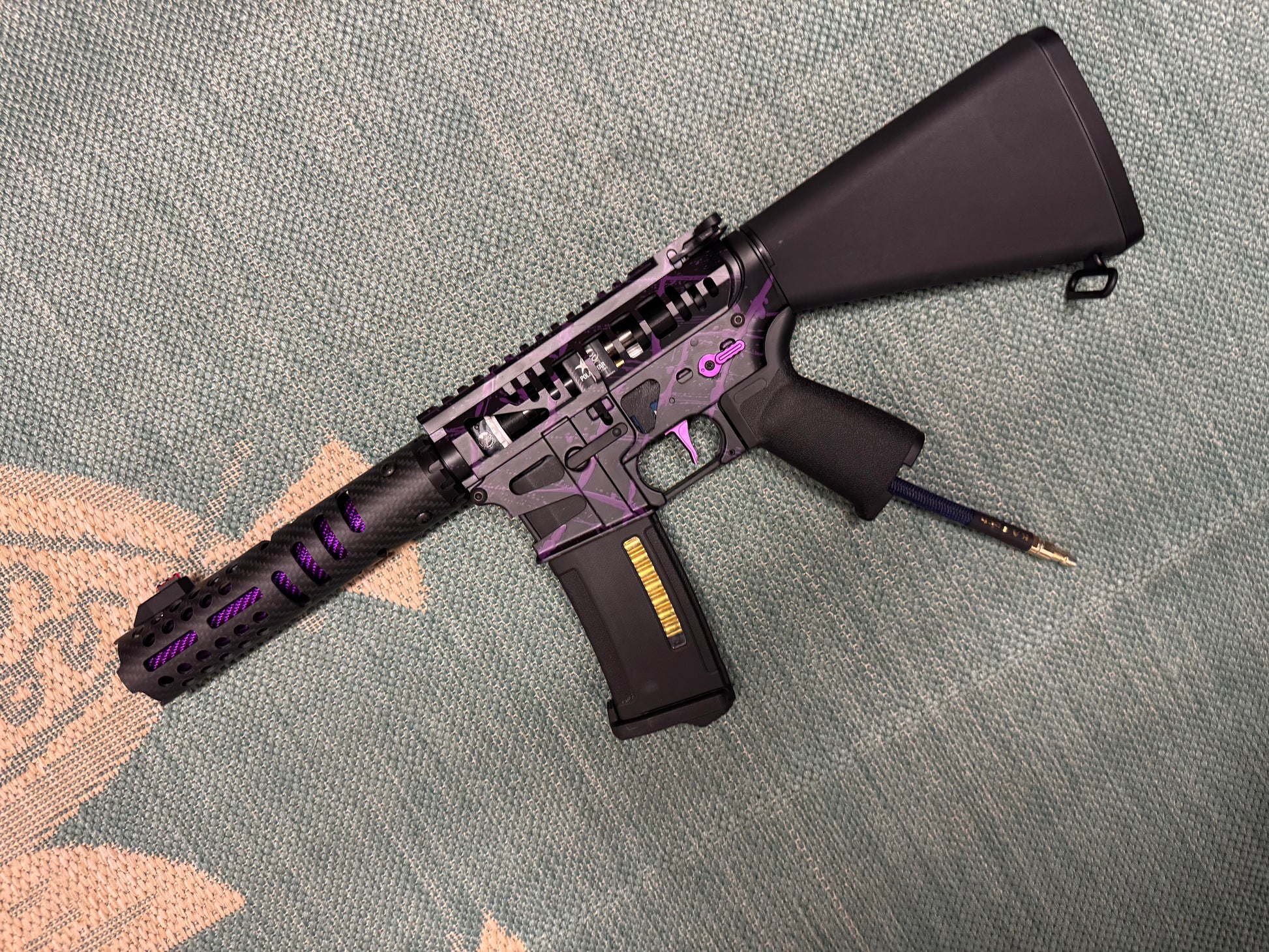 KA Tech MAC Polarstars F2 AR8 HPA M4 Stuby Type 5 Skeletonized Cerakote Splatter
