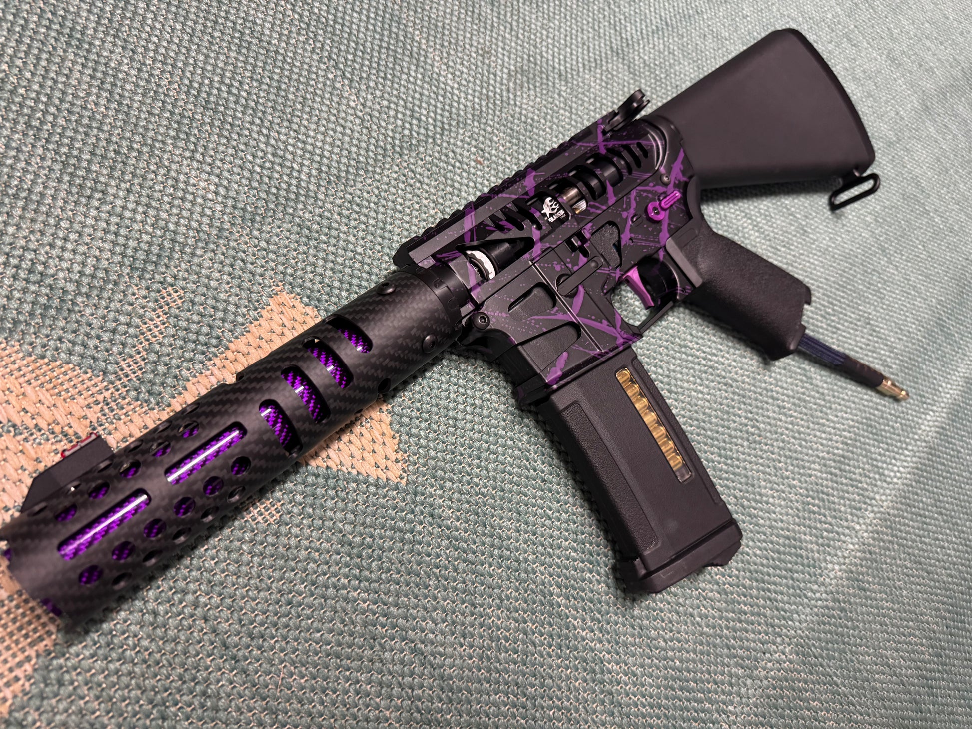 KA Tech MAC Polarstars F2 AR8 HPA M4 Stuby Type 5 Skeletonized Cerakote Splatter