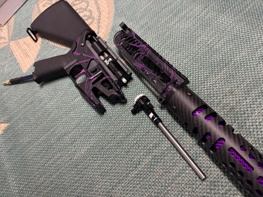 KA Tech MAC Polarstars F2 AR8 HPA M4 Stuby Type 5 Skeletonized Cerakote Splatter