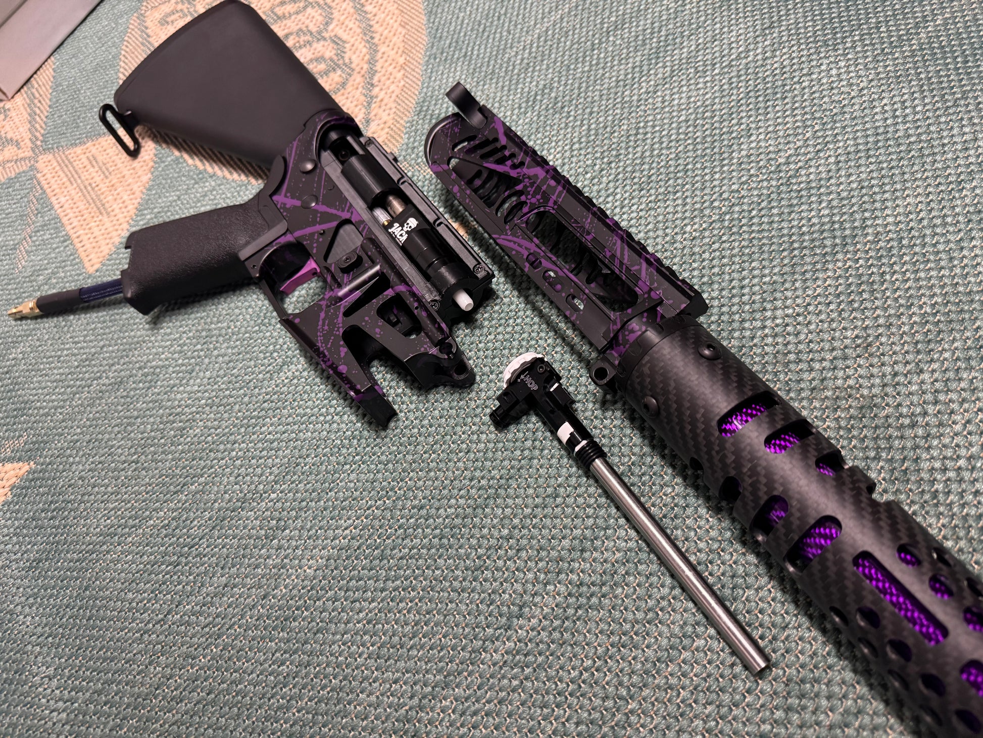 KA Tech MAC Polarstars F2 AR8 HPA M4 Stuby Type 5 Skeletonized Cerakote Splatter