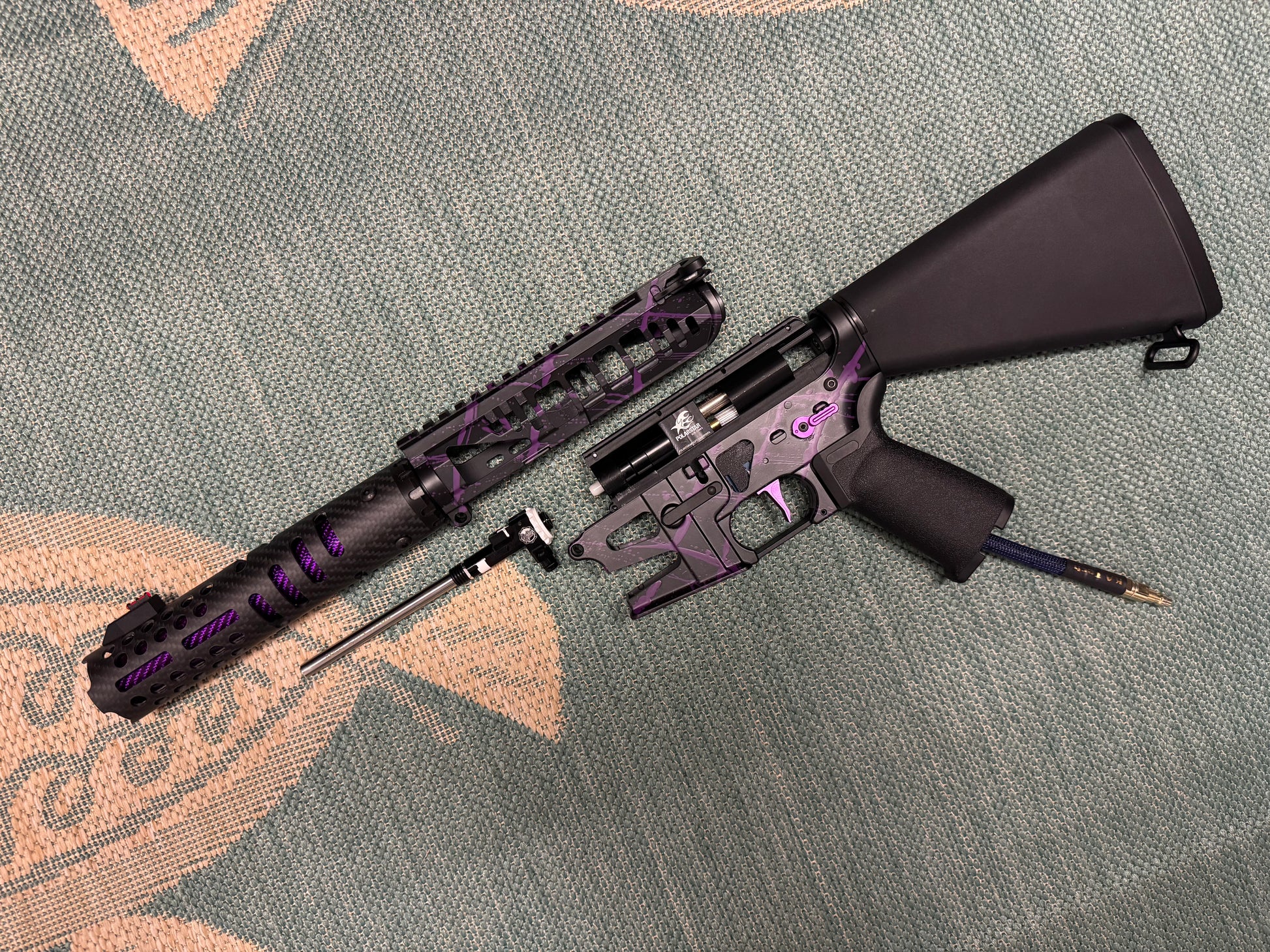 KA Tech MAC Polarstars F2 AR8 HPA M4 Stuby Type 5 Skeletonized Cerakote Splatter
