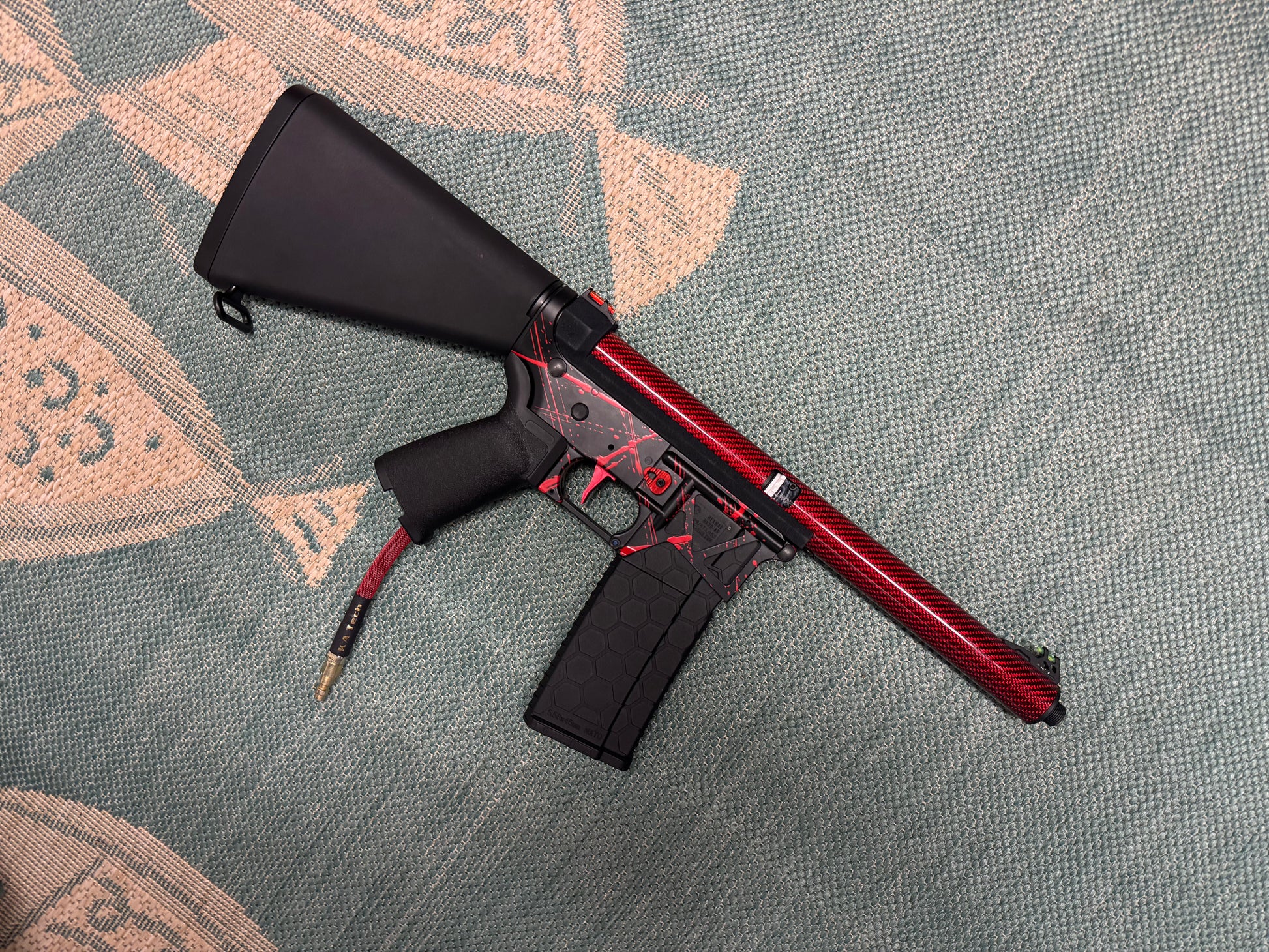 KA Tech MAC Polarstars F2 AR8 HPA M4 Stuby Type 3 Skeletonized Cerakote Splatter