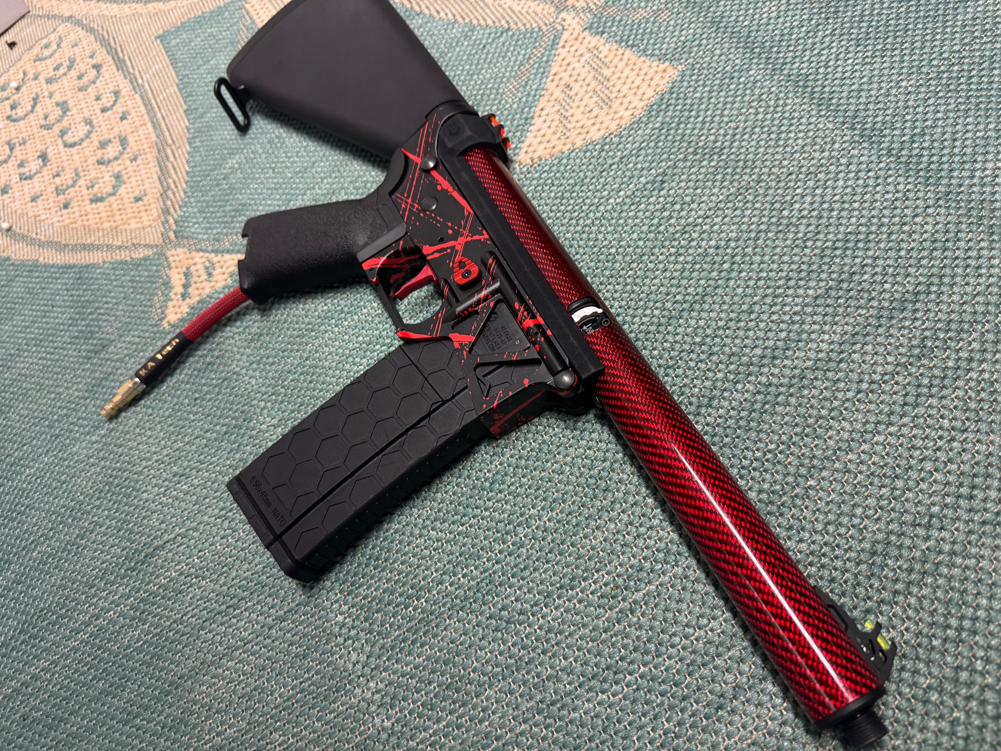 KA Tech MAC Polarstars F2 AR8 HPA M4 Stuby Type 3 Skeletonized Cerakote Splatter