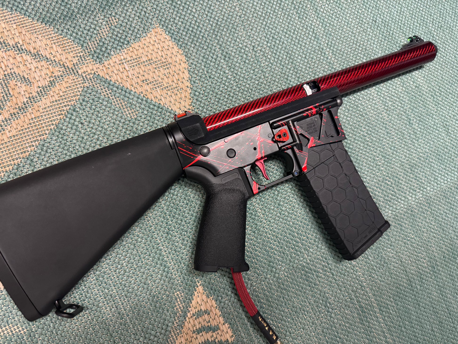 KA Tech MAC Polarstars F2 AR8 HPA M4 Stuby Type 3 Skeletonized Cerakote Splatter