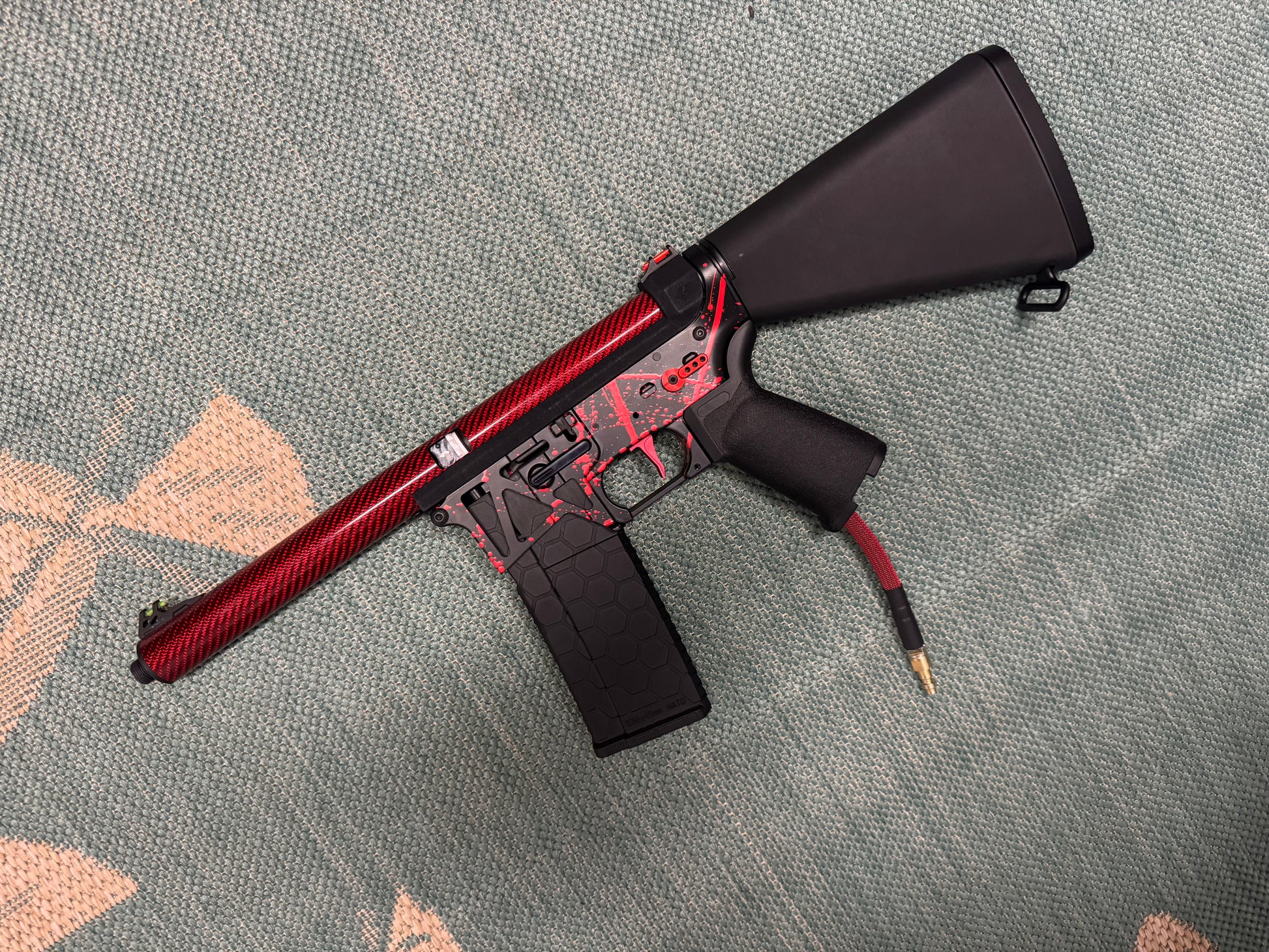 KA Tech MAC Polarstars F2 AR8 HPA M4 Stuby Type 3 Skeletonized Cerakote Splatter