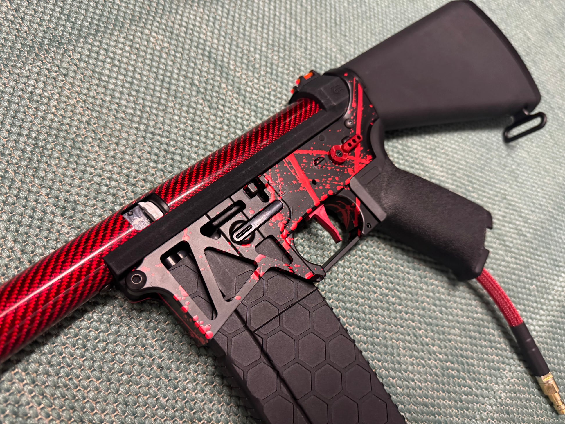 KA Tech MAC Polarstars F2 AR8 HPA M4 Stuby Type 3 Skeletonized Cerakote Splatter