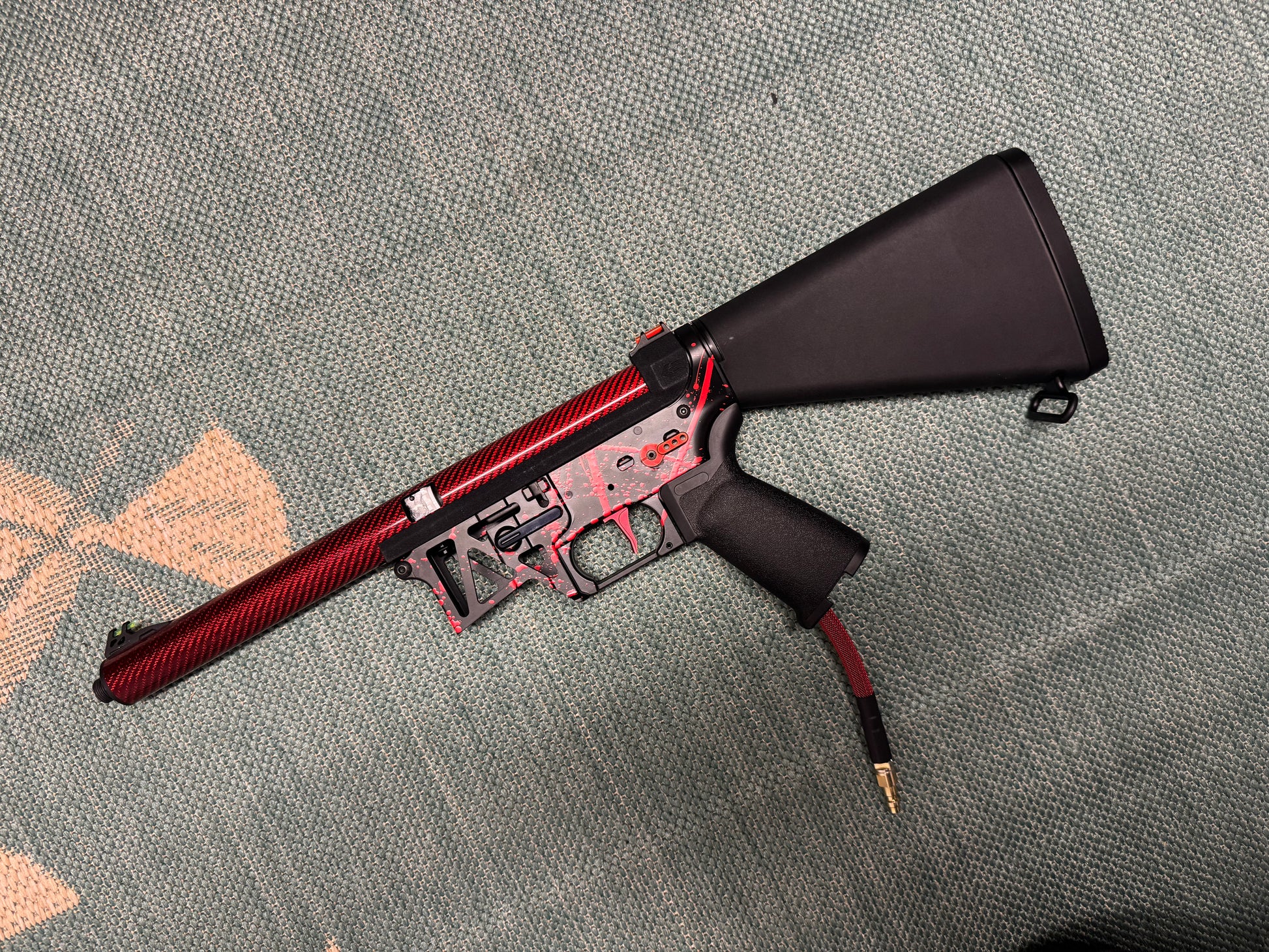 KA Tech MAC Polarstars F2 AR8 HPA M4 Stuby Type 3 Skeletonized Cerakote Splatter