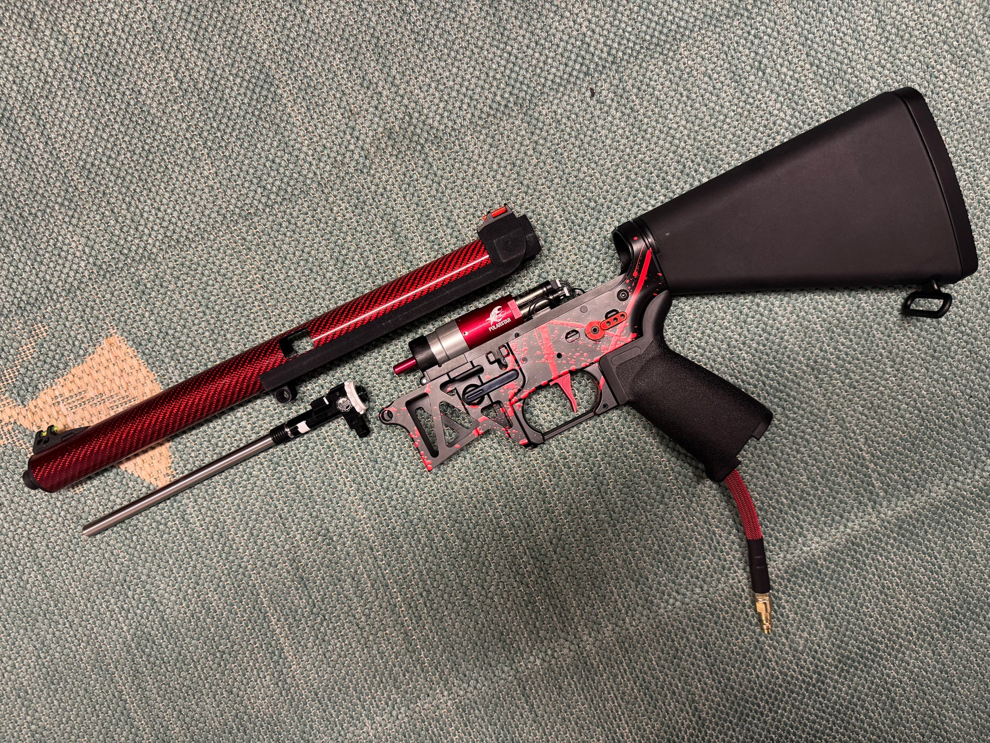 KA Tech MAC Polarstars F2 AR8 HPA M4 Stuby Type 3 Skeletonized Cerakote Splatter