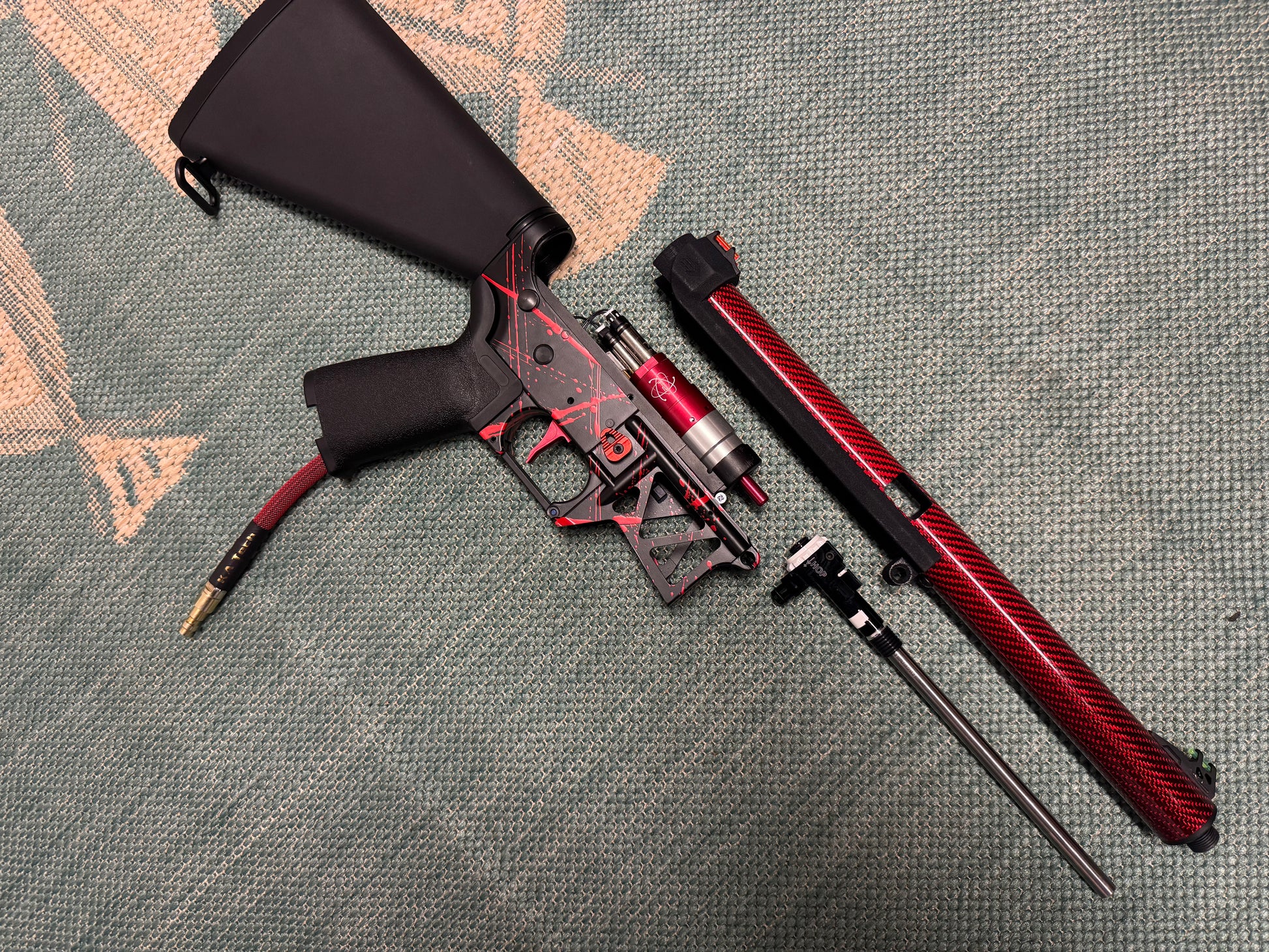 KA Tech MAC Polarstars F2 AR8 HPA M4 Stuby Type 3 Skeletonized Cerakote Splatter