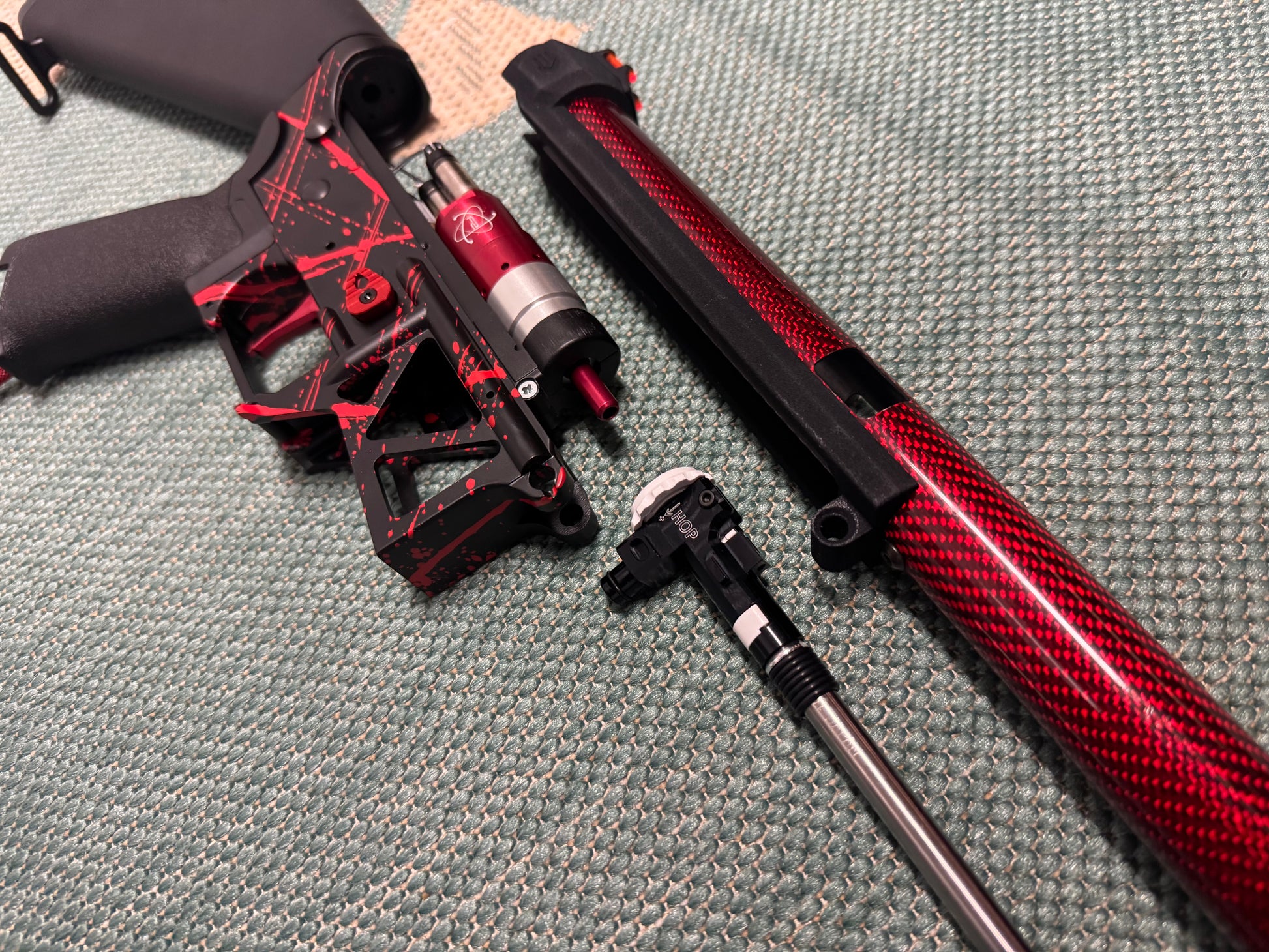 KA Tech MAC Polarstars F2 AR8 HPA M4 Stuby Type 3 Skeletonized Cerakote Splatter