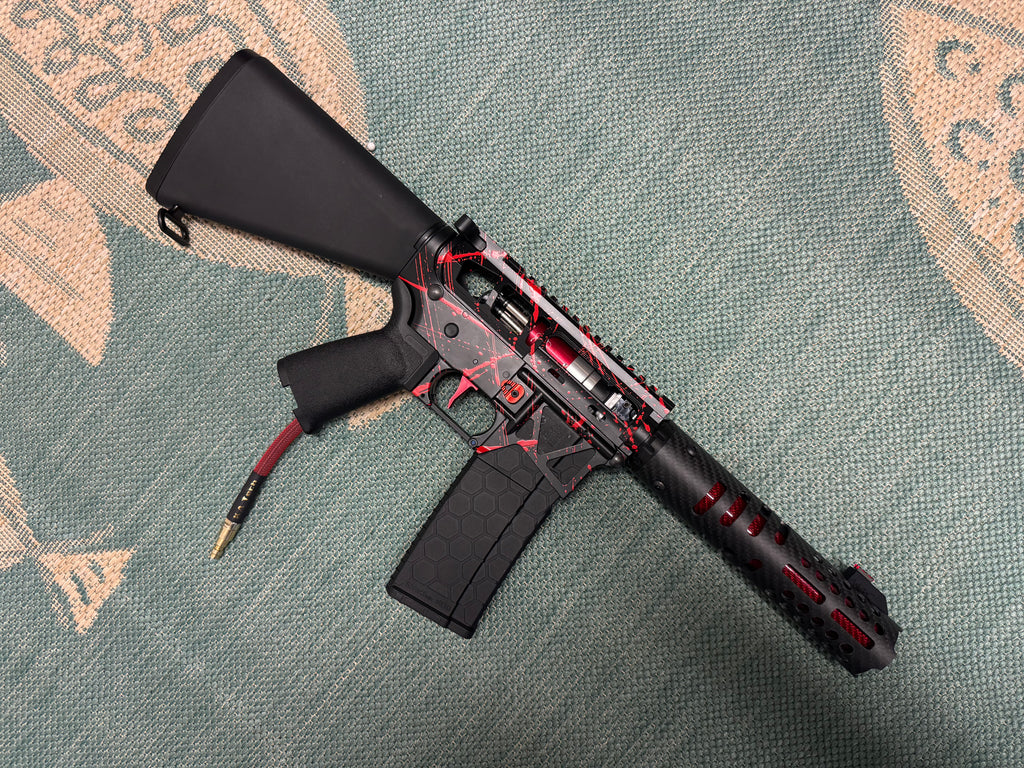 KA Tech MAC Polarstars F2 AR8 HPA M4 Stuby Type 3 Skeletonized Cerakote Splatter