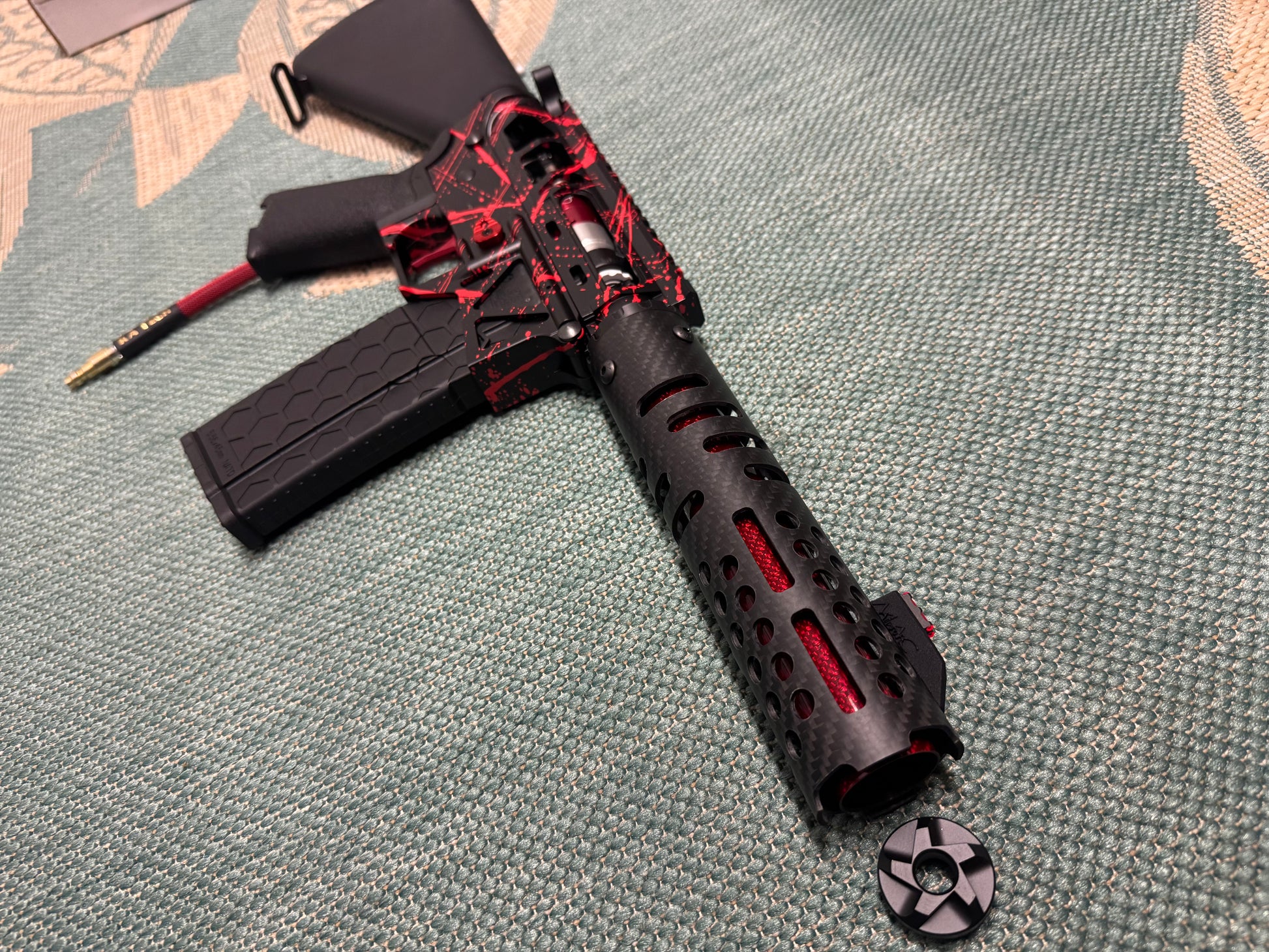 KA Tech MAC Polarstars F2 AR8 HPA M4 Stuby Type 3 Skeletonized Cerakote Splatter
