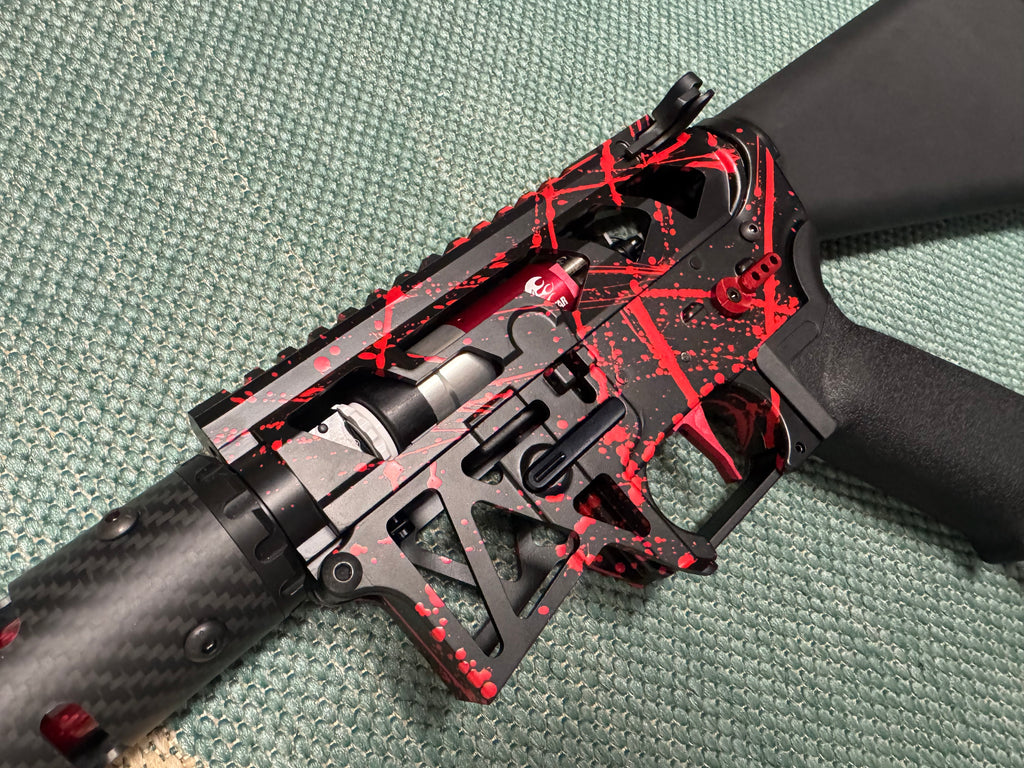 KA Tech MAC Polarstars F2 AR8 HPA M4 Stuby Type 3 Skeletonized Cerakote Splatter