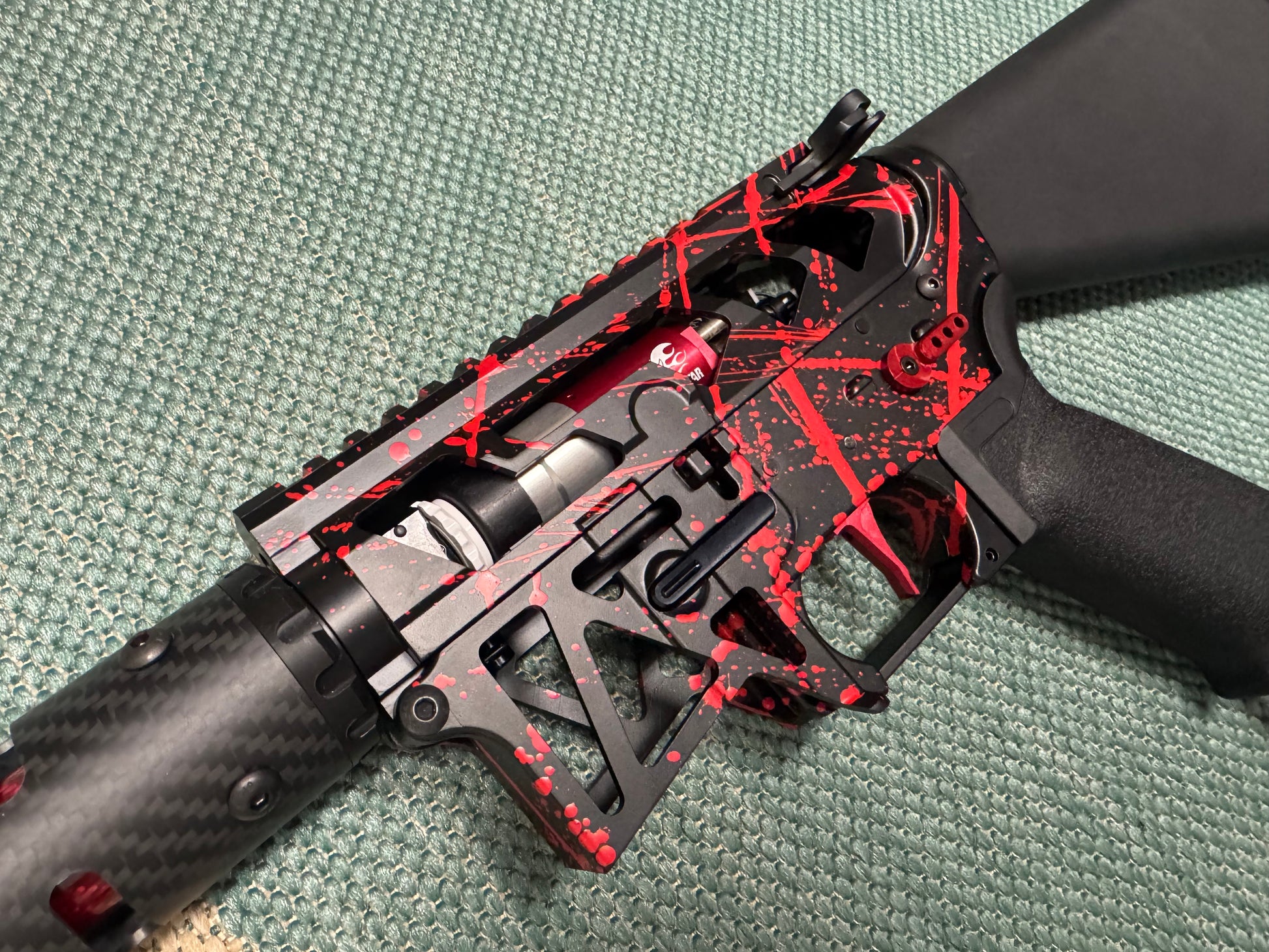 KA Tech MAC Polarstars F2 AR8 HPA M4 Stuby Type 3 Skeletonized Cerakote Splatter