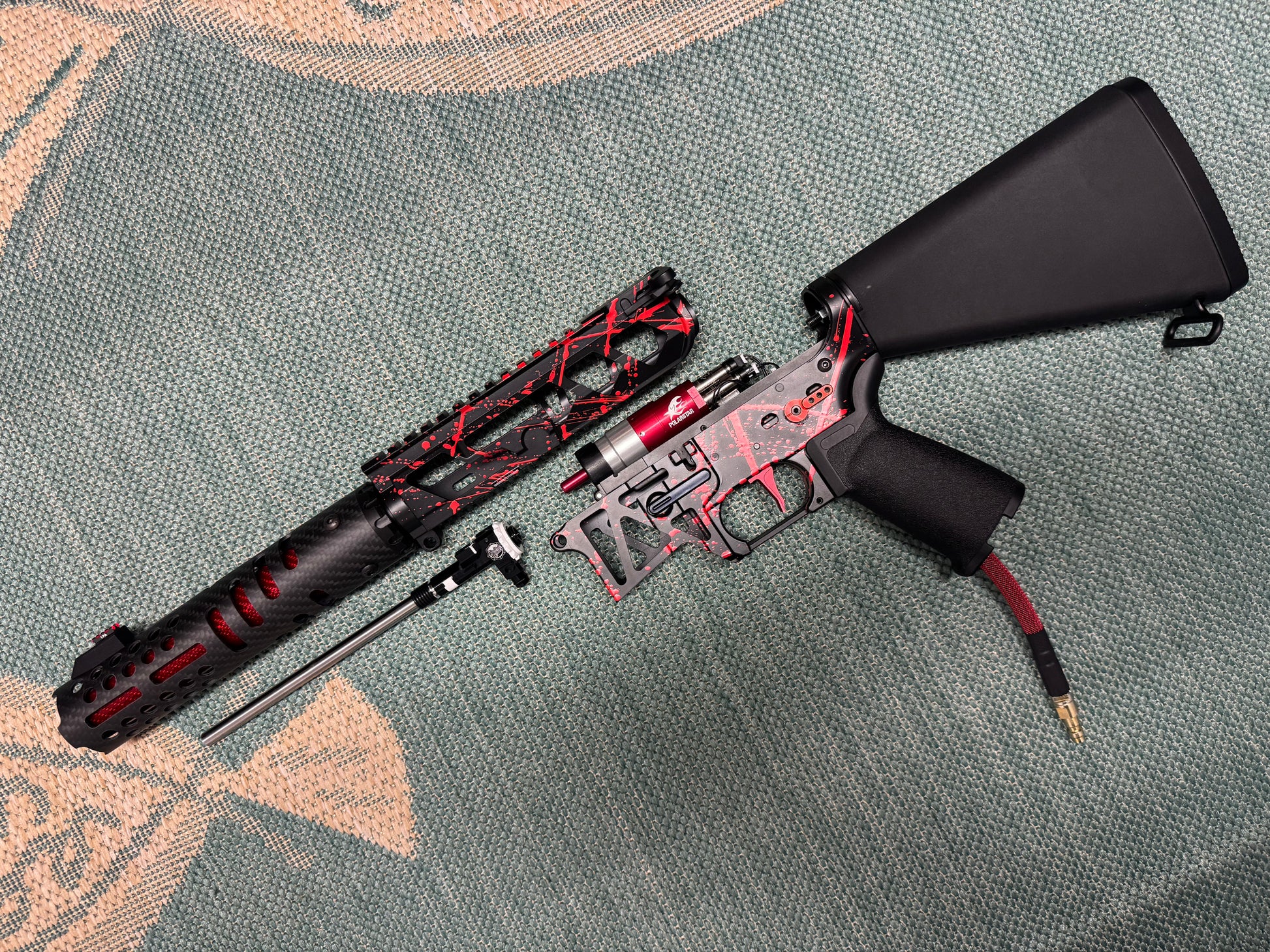 KA Tech MAC Polarstars F2 AR8 HPA M4 Stuby Type 3 Skeletonized Cerakote Splatter