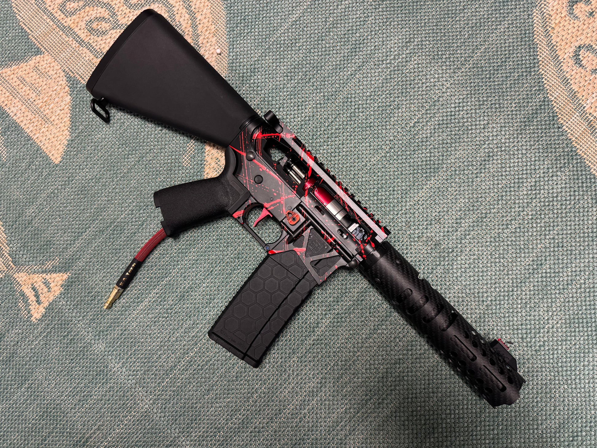 KA Tech MAC Polarstars F2 AR8 HPA M4 Stuby Type 3 Skeletonized Cerakote Splatter