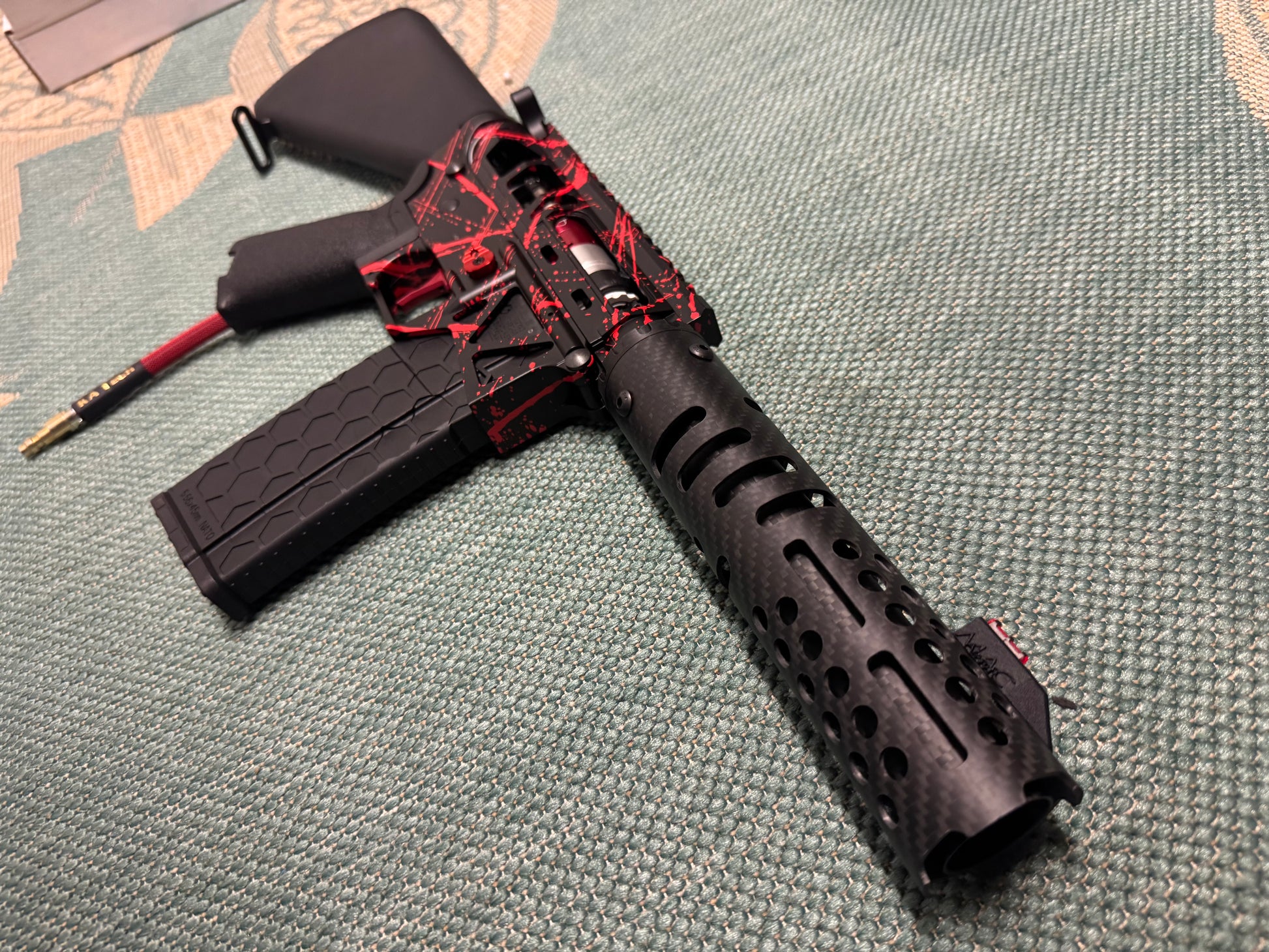 KA Tech MAC Polarstars F2 AR8 HPA M4 Stuby Type 3 Skeletonized Cerakote Splatter