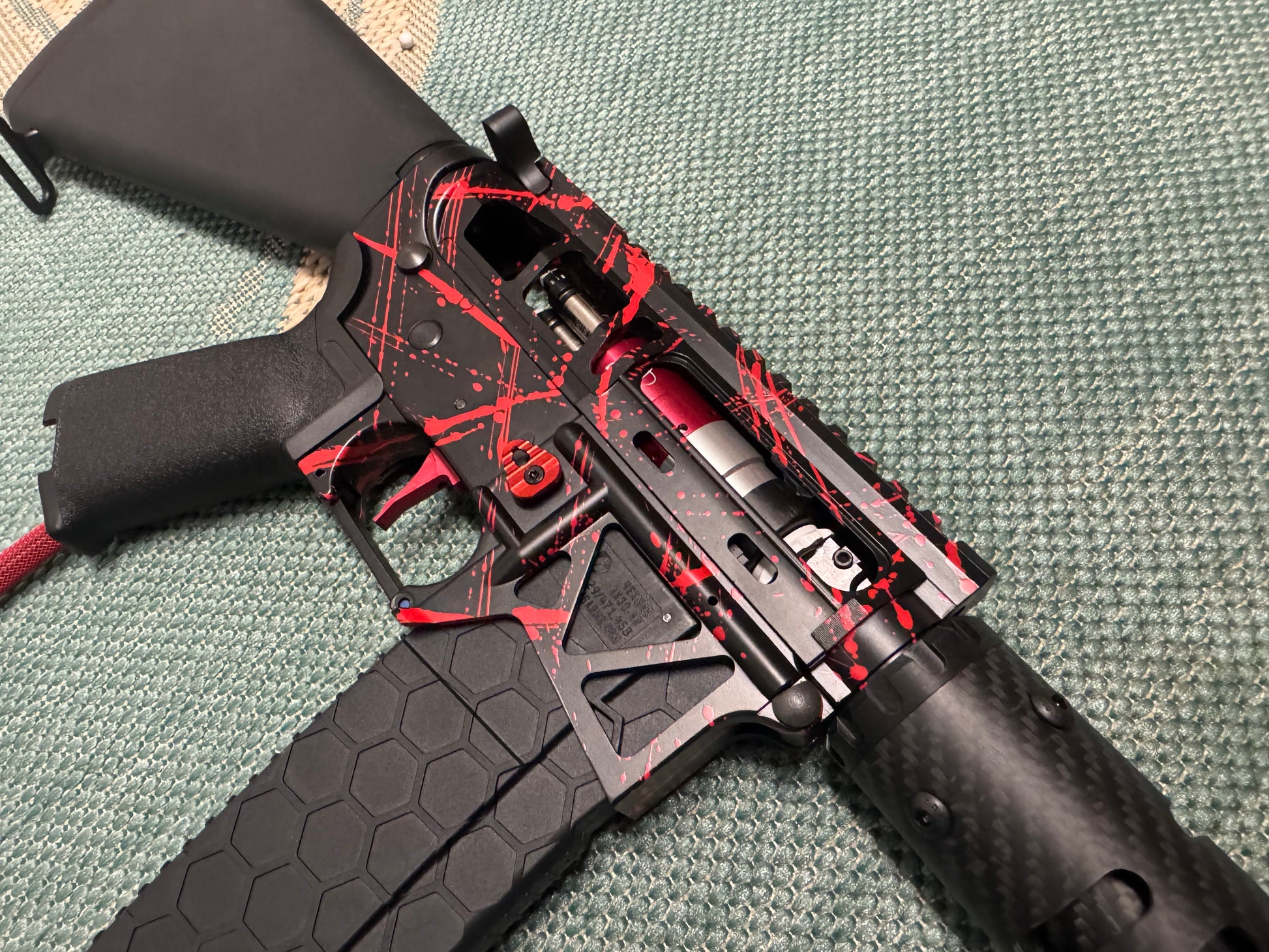 KA Tech MAC Polarstars F2 AR8 HPA M4 Stuby Type 3 Skeletonized Cerakote Splatter