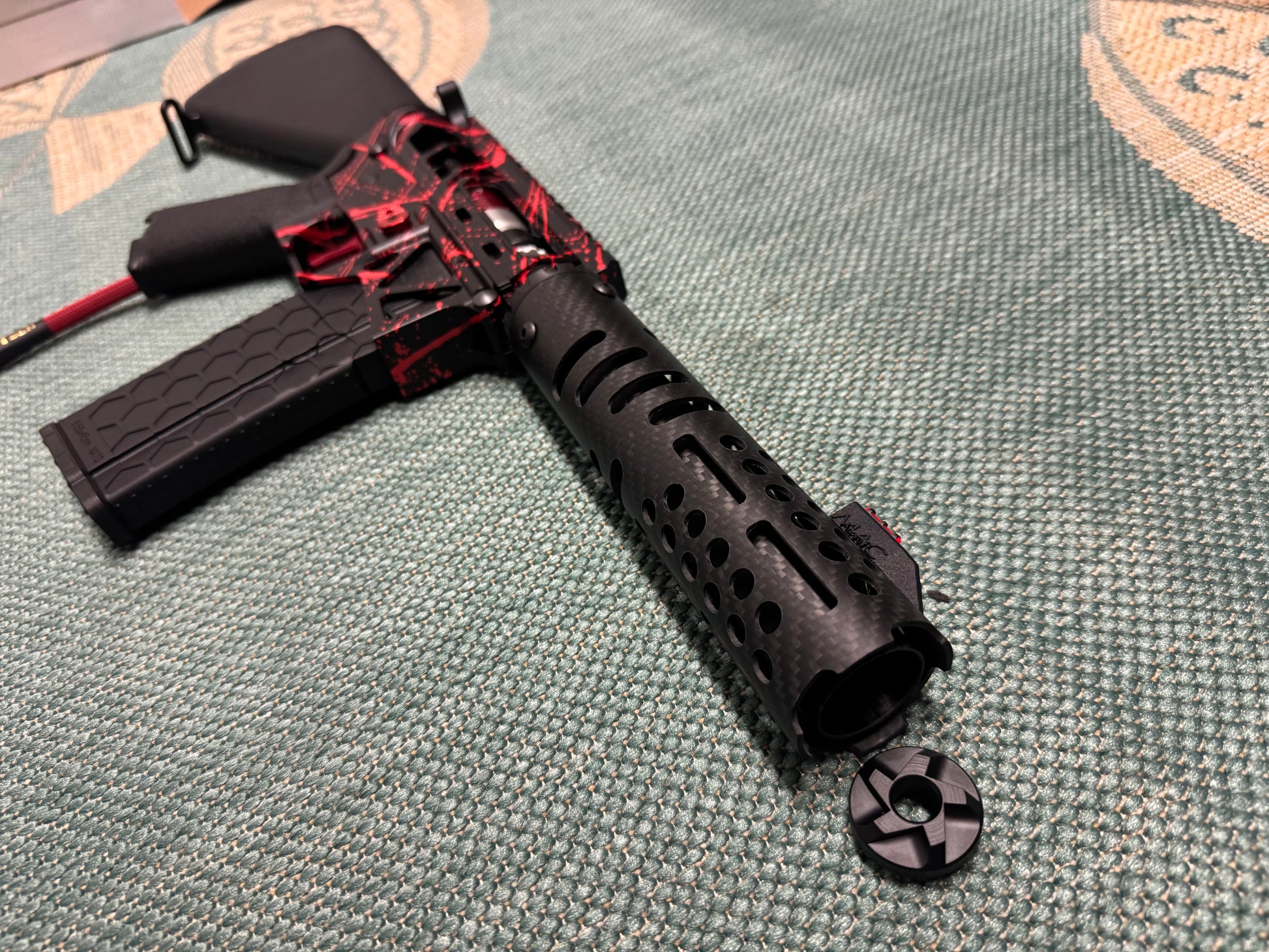 KA Tech MAC Polarstars F2 AR8 HPA M4 Stuby Type 3 Skeletonized Cerakote Splatter