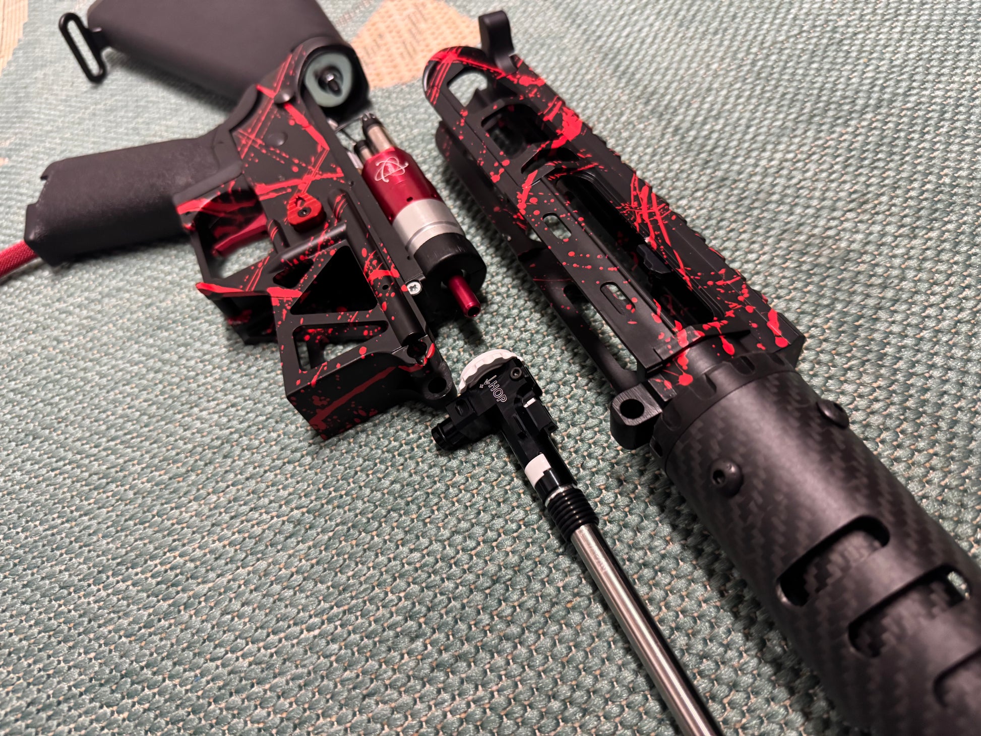 KA Tech MAC Polarstars F2 AR8 HPA M4 Stuby Type 3 Skeletonized Cerakote Splatter
