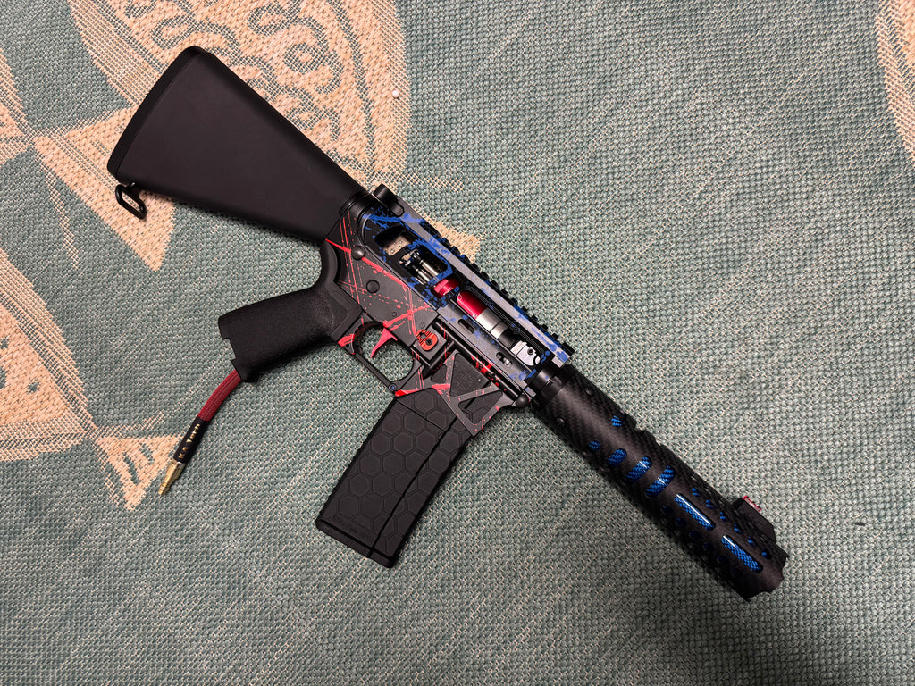 KA Tech MAC Polarstars F2 AR8 HPA M4 Stuby Type 3 Skeletonized Cerakote Splatter
