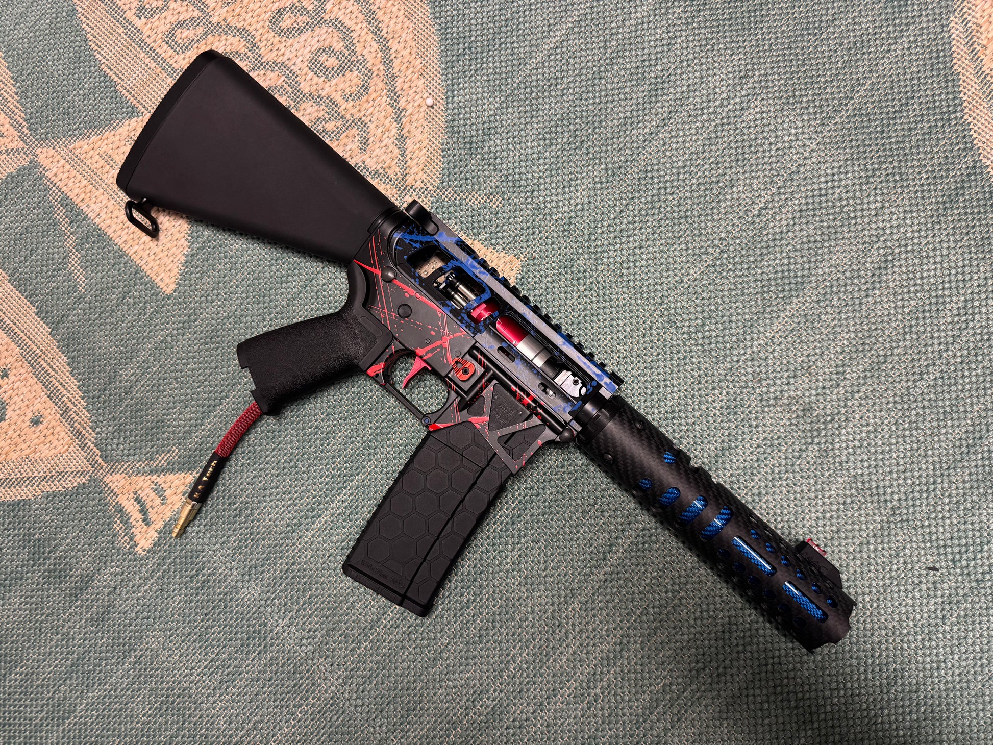 KA Tech MAC Polarstars F2 AR8 HPA M4 Stuby Type 3 Skeletonized Cerakote Splatter